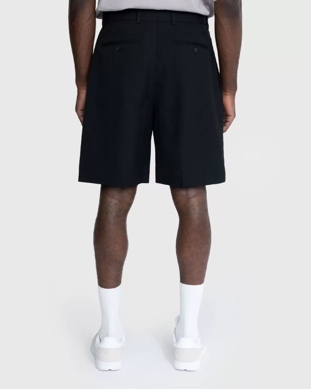Korte Broek^Acne Studios Op Maat Gemaakte Geplooide Short Zwart
