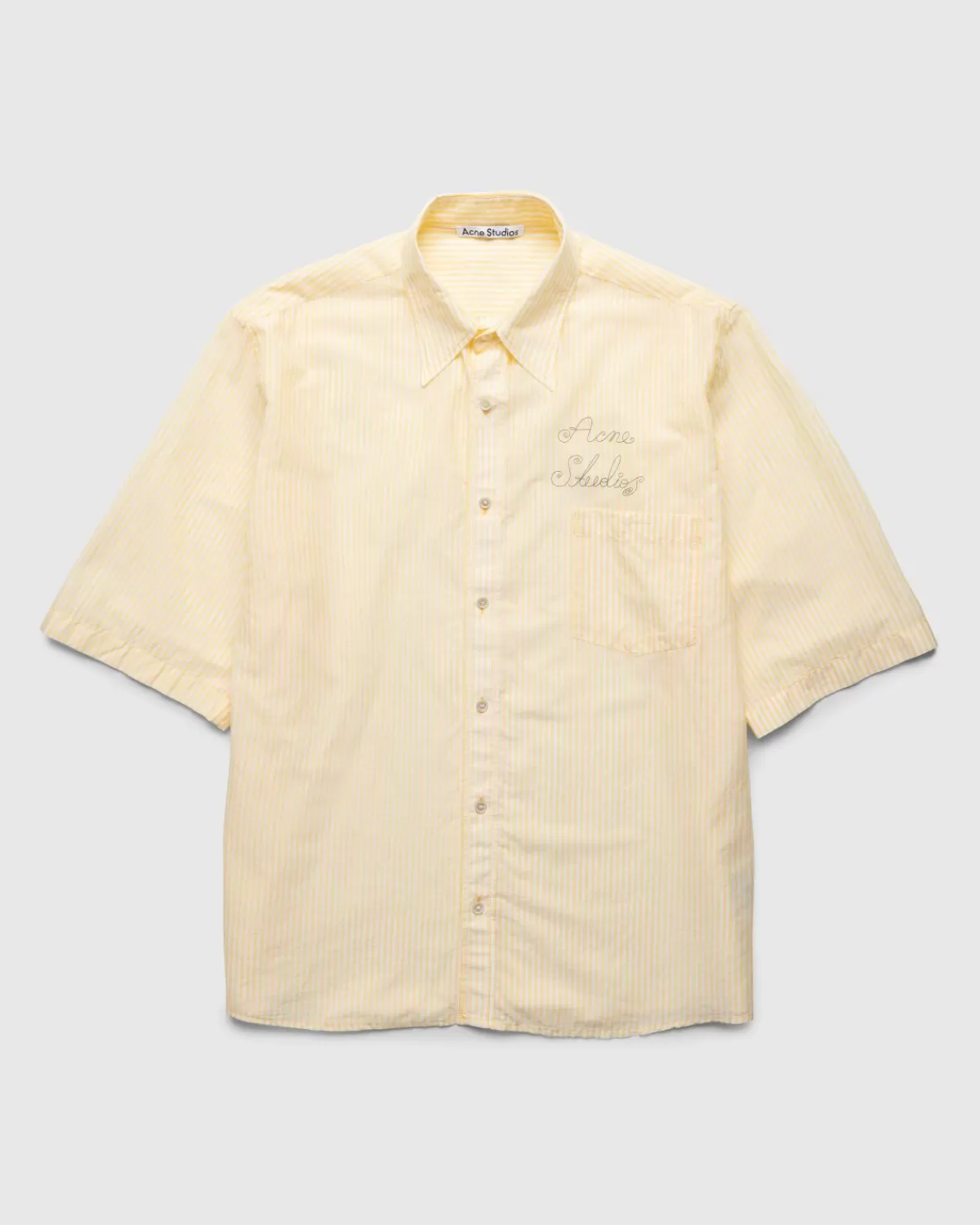 Overhemden^Acne Studios Overhemd Met Korte Mouwen En Knopen Geel
