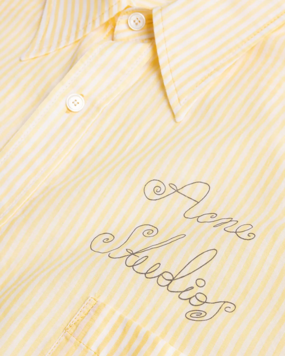 Overhemden^Acne Studios Overhemd Met Korte Mouwen En Knopen Geel