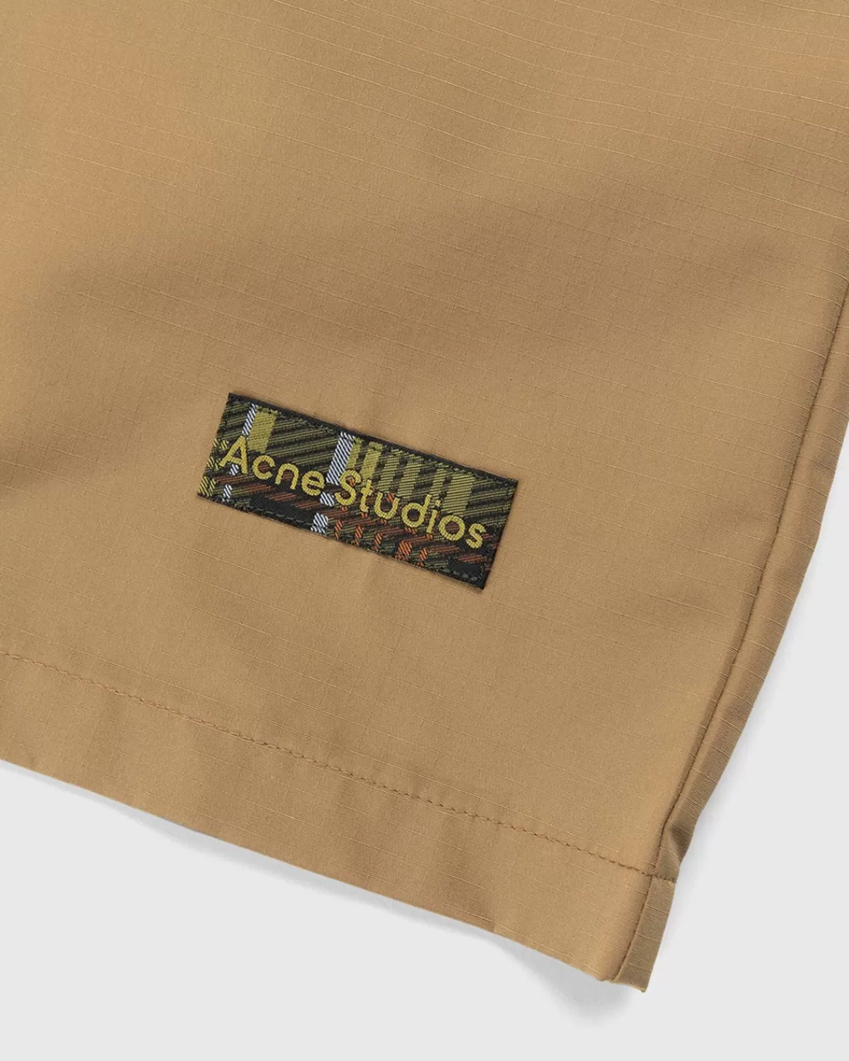 Acne Studios Ripstop Short Met Elastische Taille Bruin Cheap