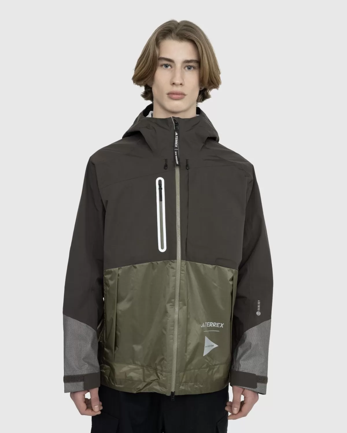 Bovenkleding^adidas Terrex X And Wander Xploric Rain.Rdy Jas Shadow Olive/Olive Strata