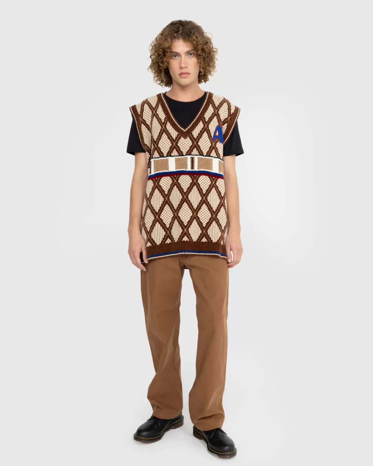 ahluwalia_kingpin_gebreid_vest_bruin_4.webp Gebreide Kleding^Ahluwalia Kingpin Gebreid Vest Bruin