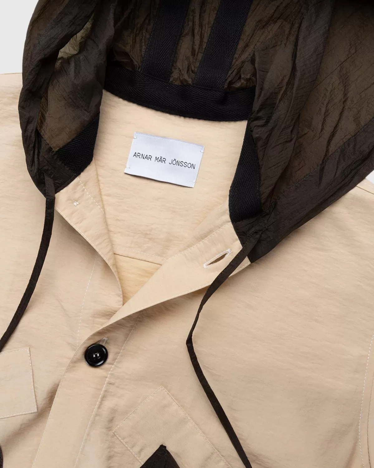 arnar_mar_jonsson_solarlag_shirt_met_capuchon_meloenchocolade_4.webp Bovenkleding^Arnar Mar Jonsson Solarlag Shirt Met Capuchon Meloen/Chocolade