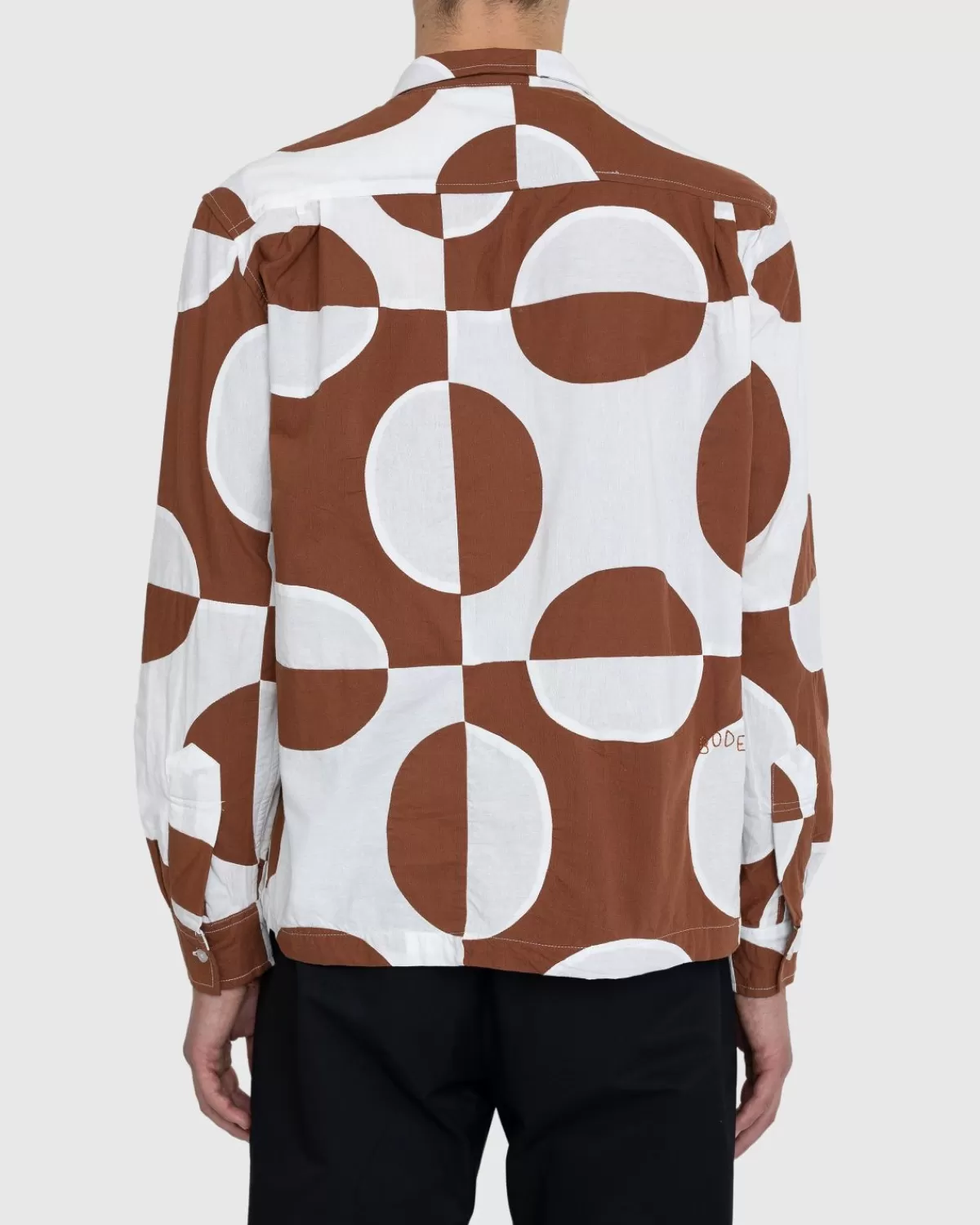 bode_duo_ovaal_patchwork_overhemd_met_lange_mouwen_bruin_4.webp Overhemden^Bode Duo Ovaal Patchwork Overhemd Met Lange Mouwen Bruin