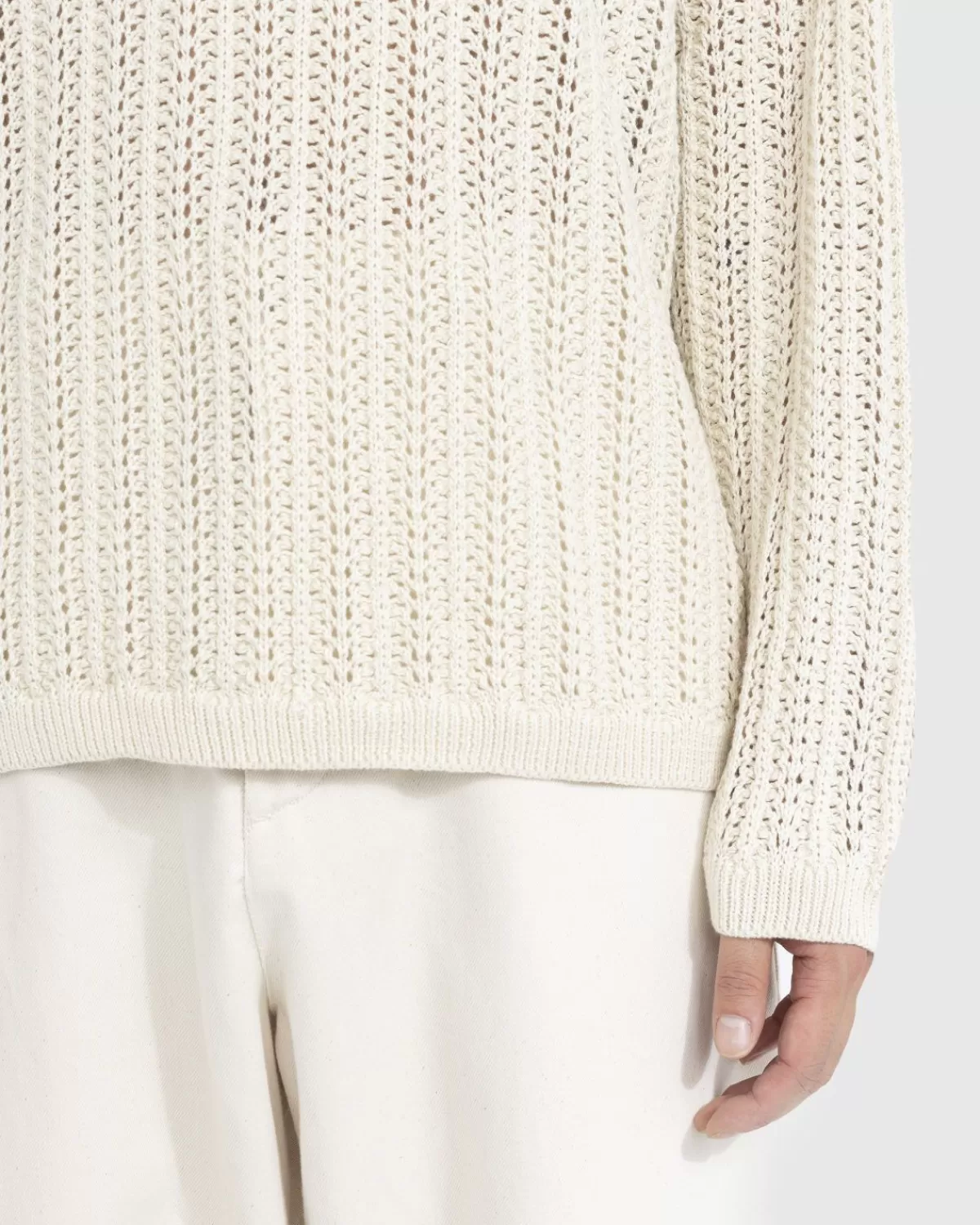 bode_pointelle_polo_lange_mouw_creme_1.webp Overhemden^Bode Pointelle Polo Lange Mouw Creme