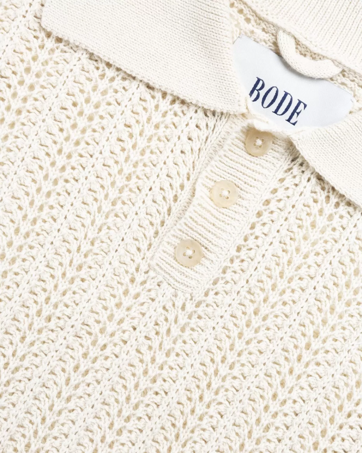 bode_pointelle_polo_lange_mouw_creme_6.webp Overhemden^Bode Pointelle Polo Lange Mouw Creme