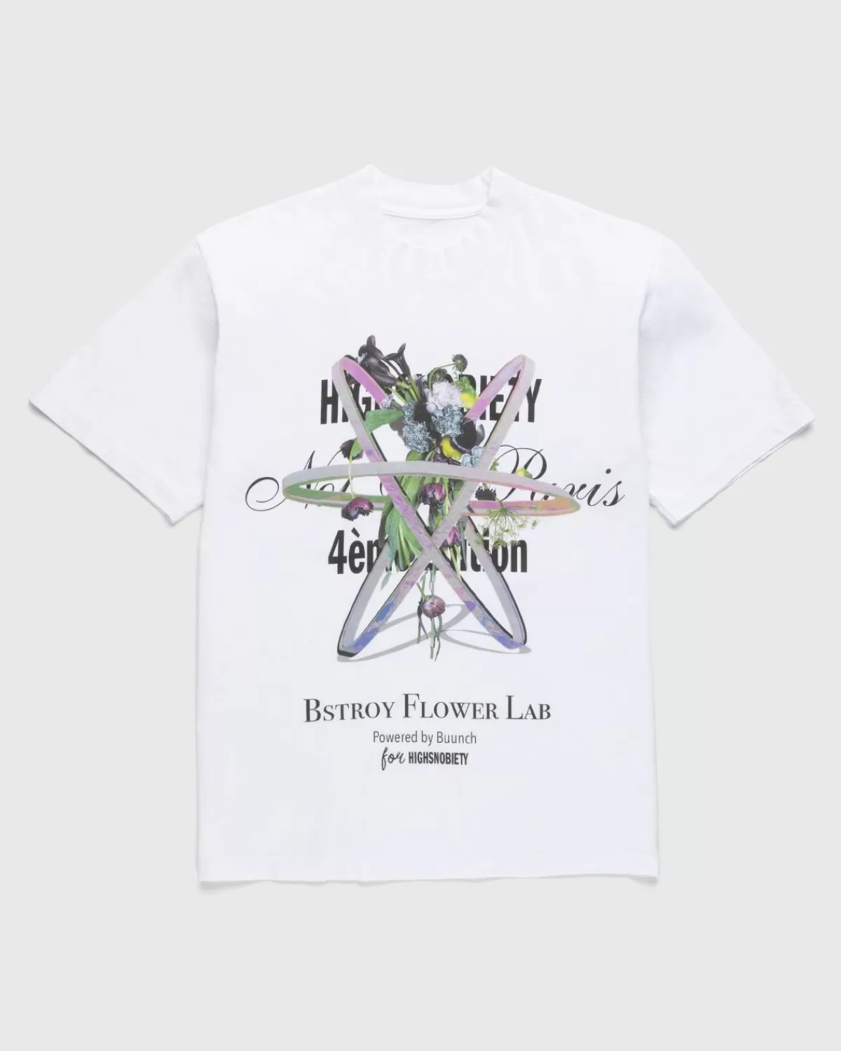 Bstroy X Highsnobiety Not In Paris 4 Bloemen T-Shirt Wit Outlet