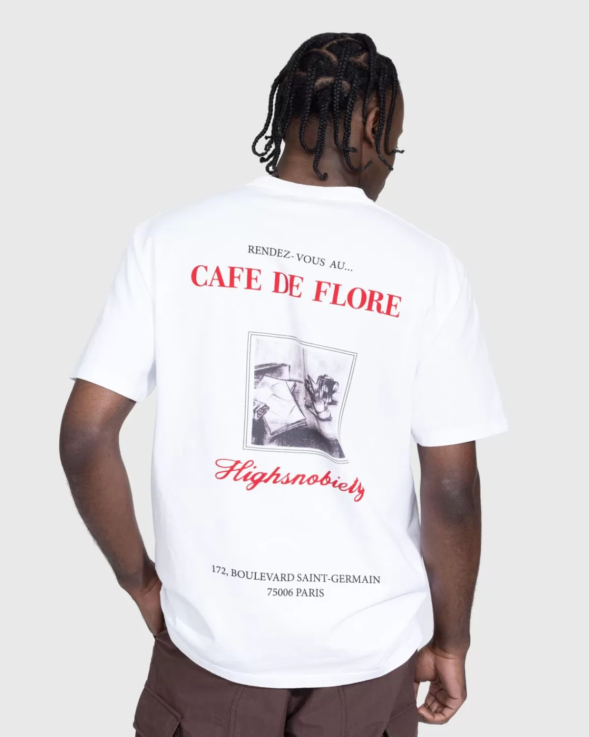 Café de Flore Cafe De Flore X Highsnobiety T-Shirt Met Korte Mouwen Wit Outlet