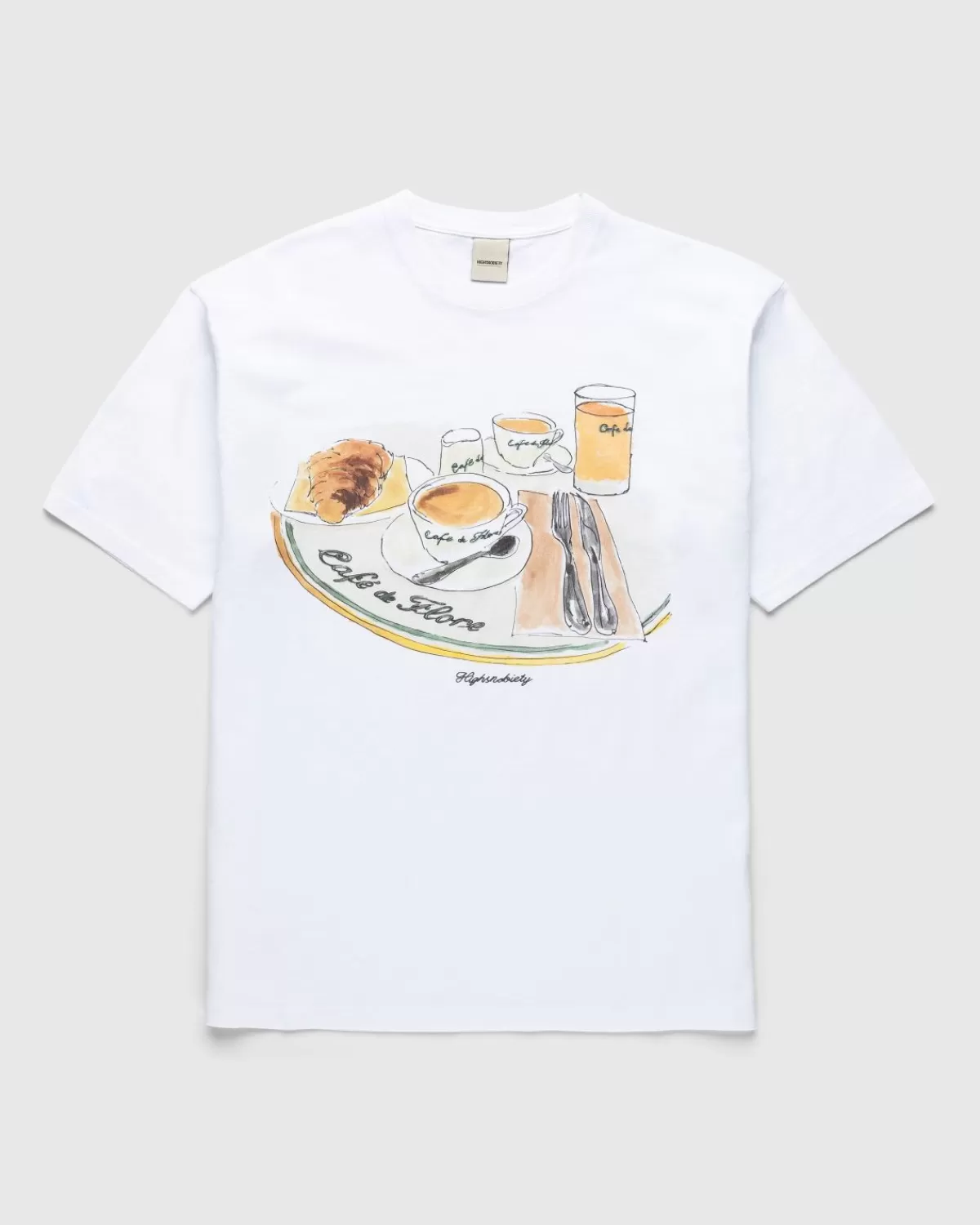 Café de Flore Cafe De Flore X Highsnobiety T-Shirt Met Korte Mouwen Wit Best Sale