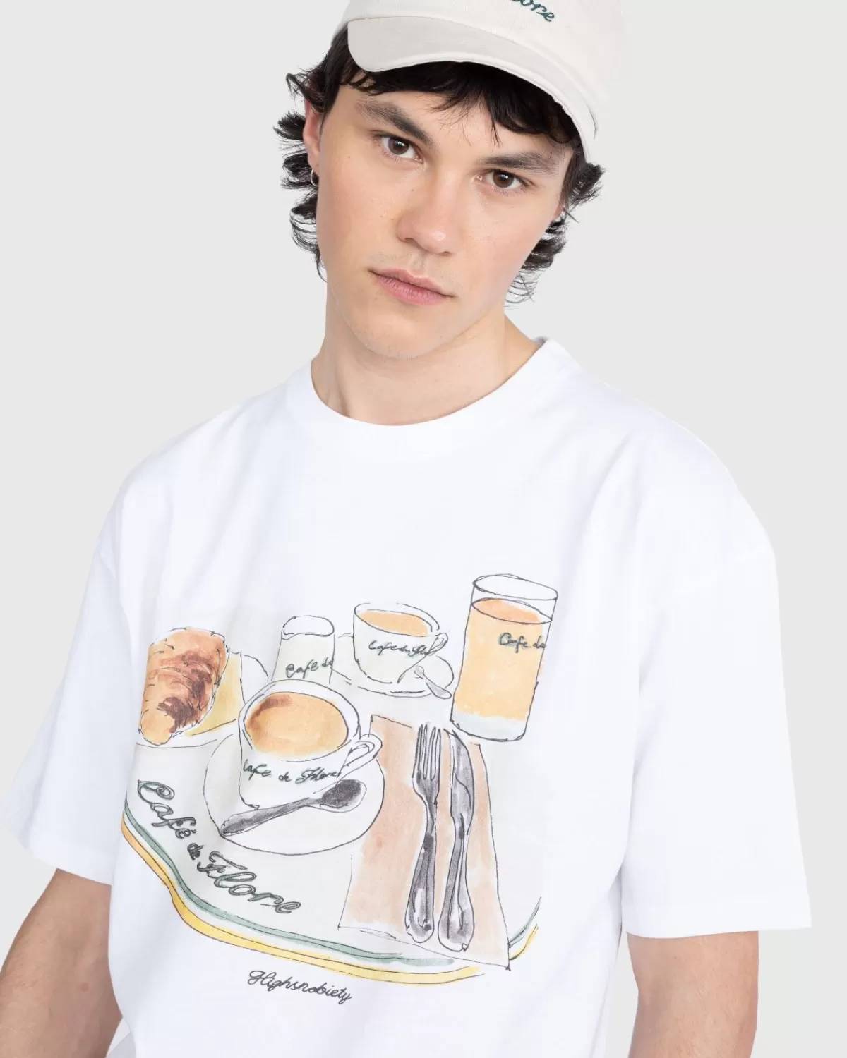 Café de Flore Cafe De Flore X Highsnobiety T-Shirt Met Korte Mouwen Wit Best Sale
