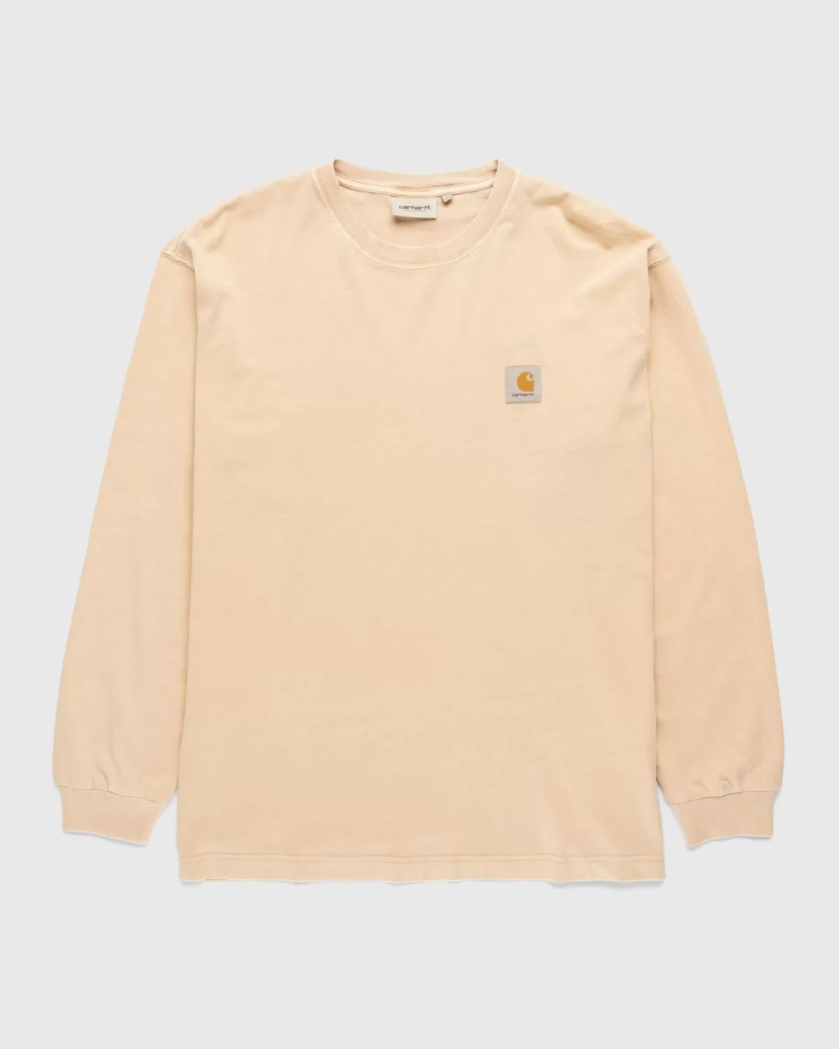 Carhartt WIP Nelson T-Shirt Met Lange Mouwen Garment-Dyed Dusty Hamilton Brown Clearance