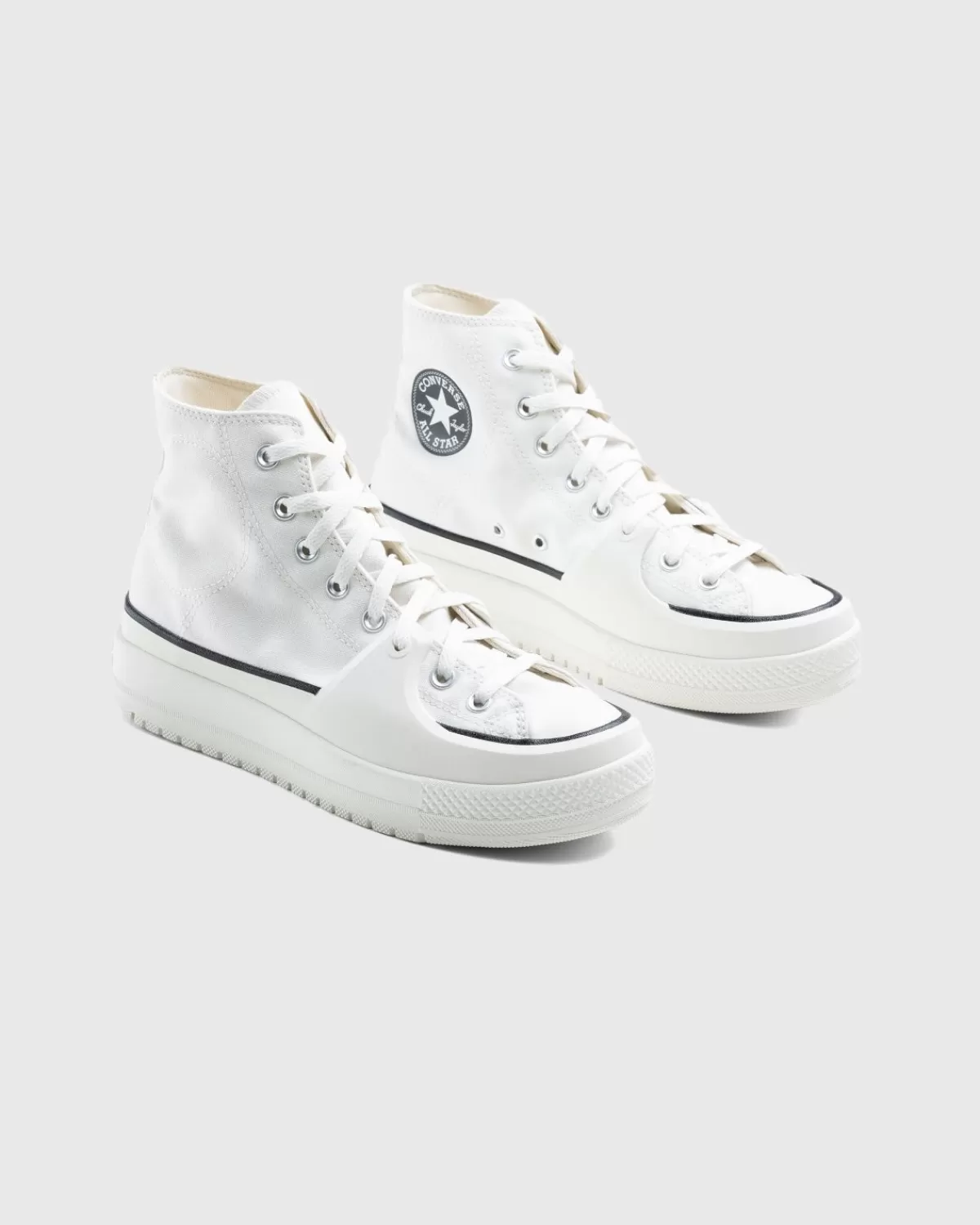 Converse Chuck Taylor All Star Construct Hi Vintage Wit/Zwart/Aigrette Fashion