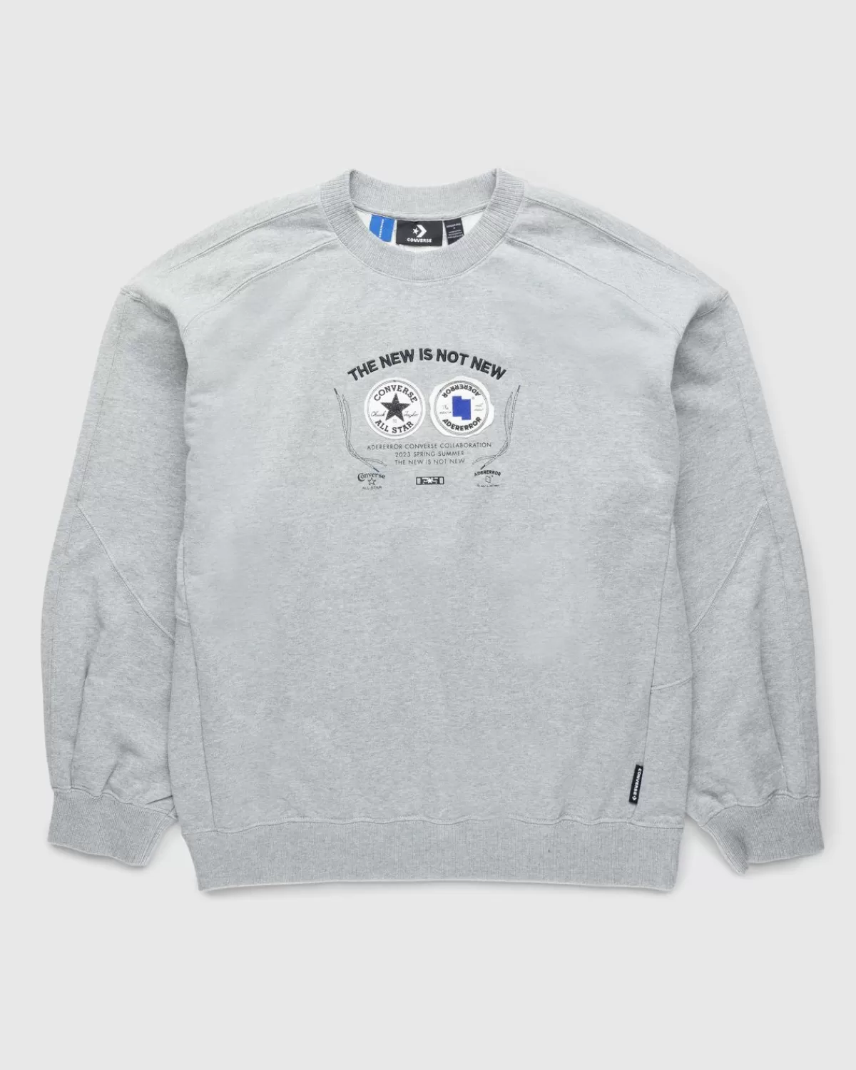 Converse X Ader Error Shapes Sweatshirt Met Ronde Hals, Vintage Grijs Gemeleerd Store