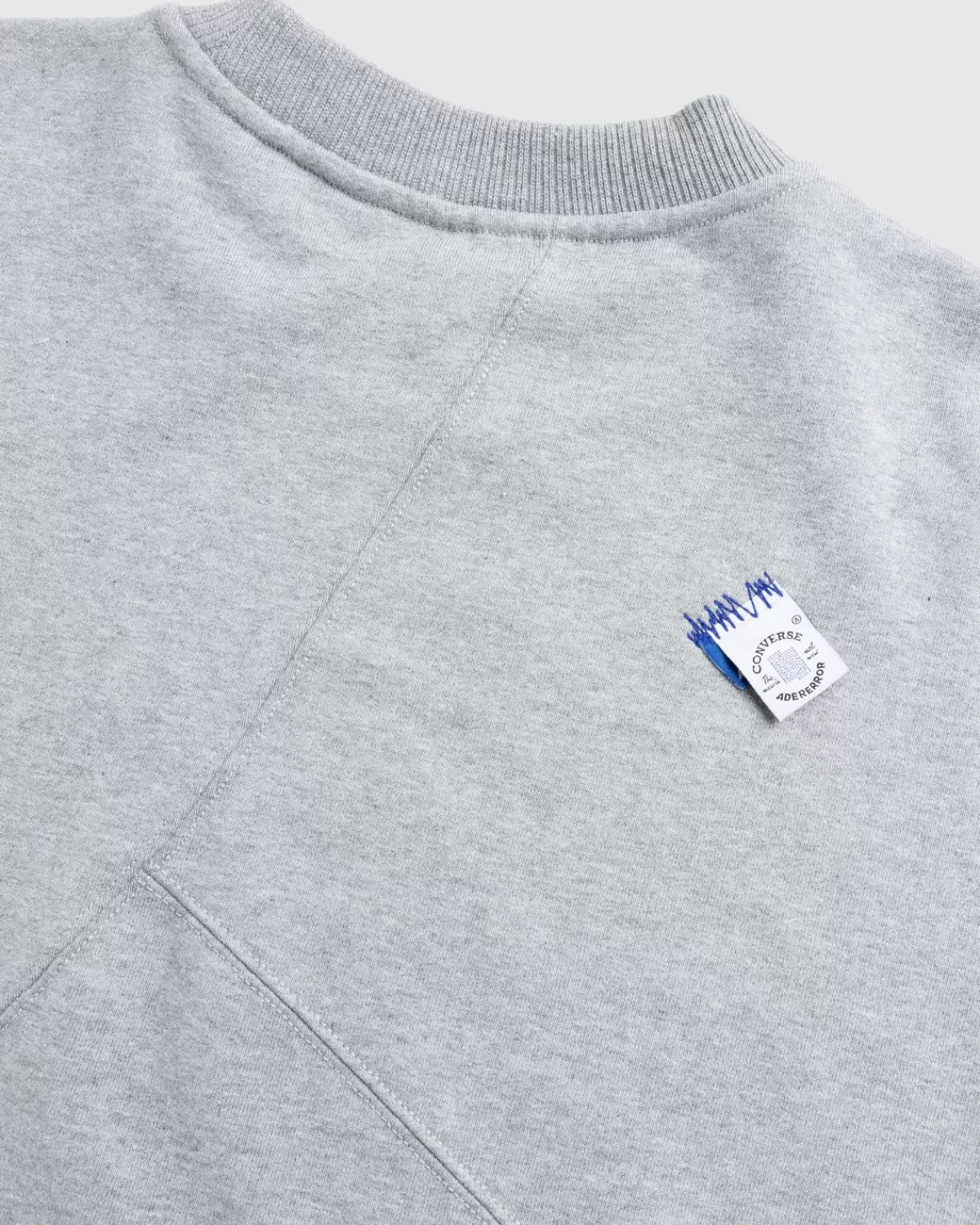 Converse X Ader Error Shapes Sweatshirt Met Ronde Hals, Vintage Grijs Gemeleerd Store