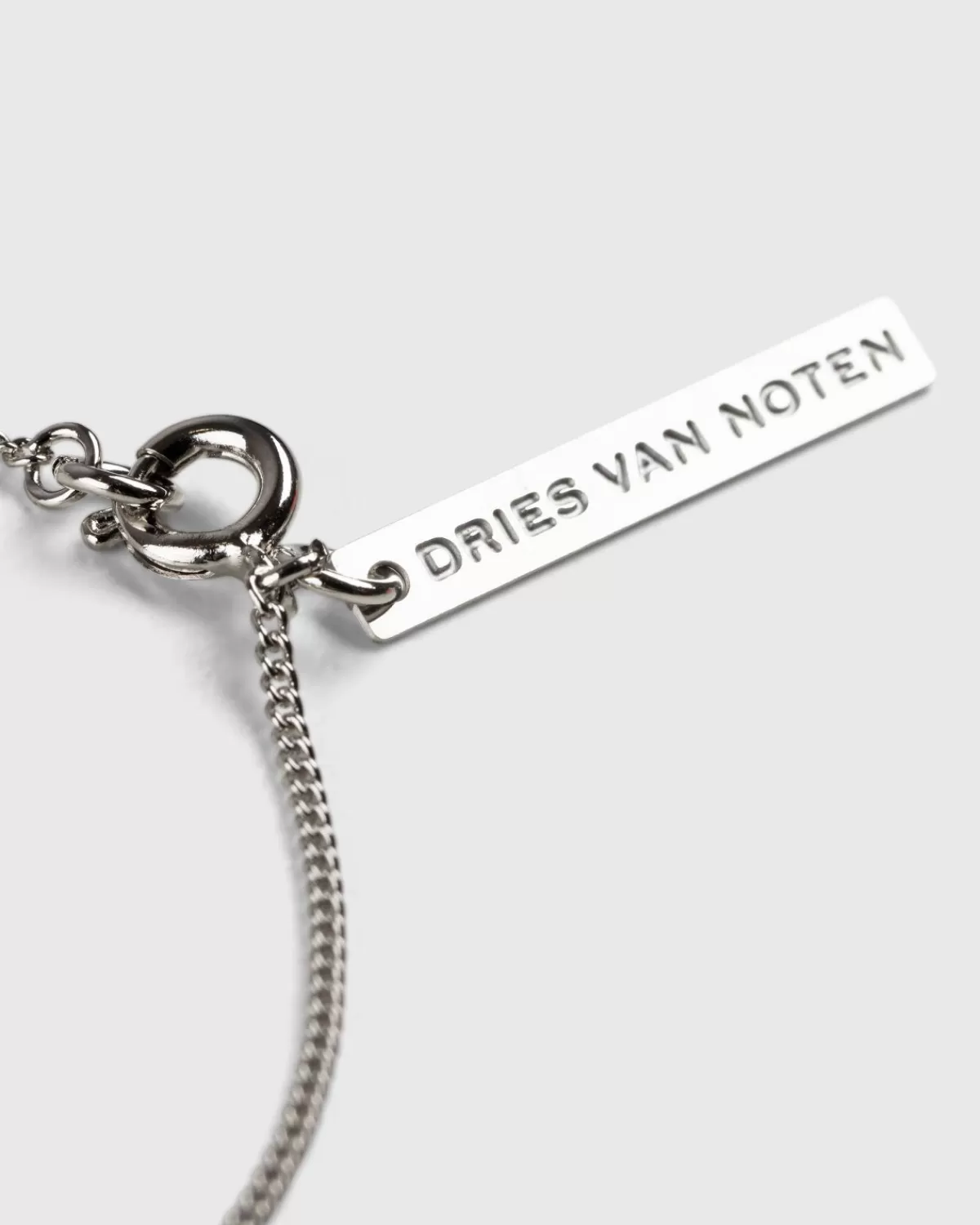 Dries van Noten Logo Tag Armband Zilver Cheap