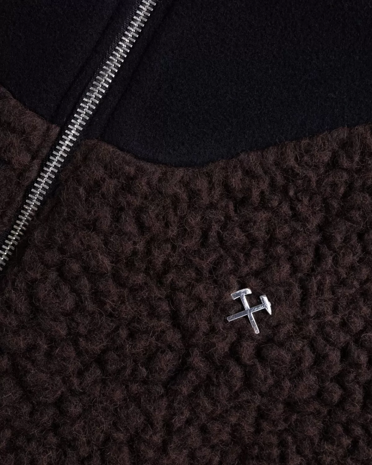 gmbh_ercan_fleecejack_zwartbruin_1.webp Bovenkleding^GmbH Ercan Fleecejack Zwart/Bruin