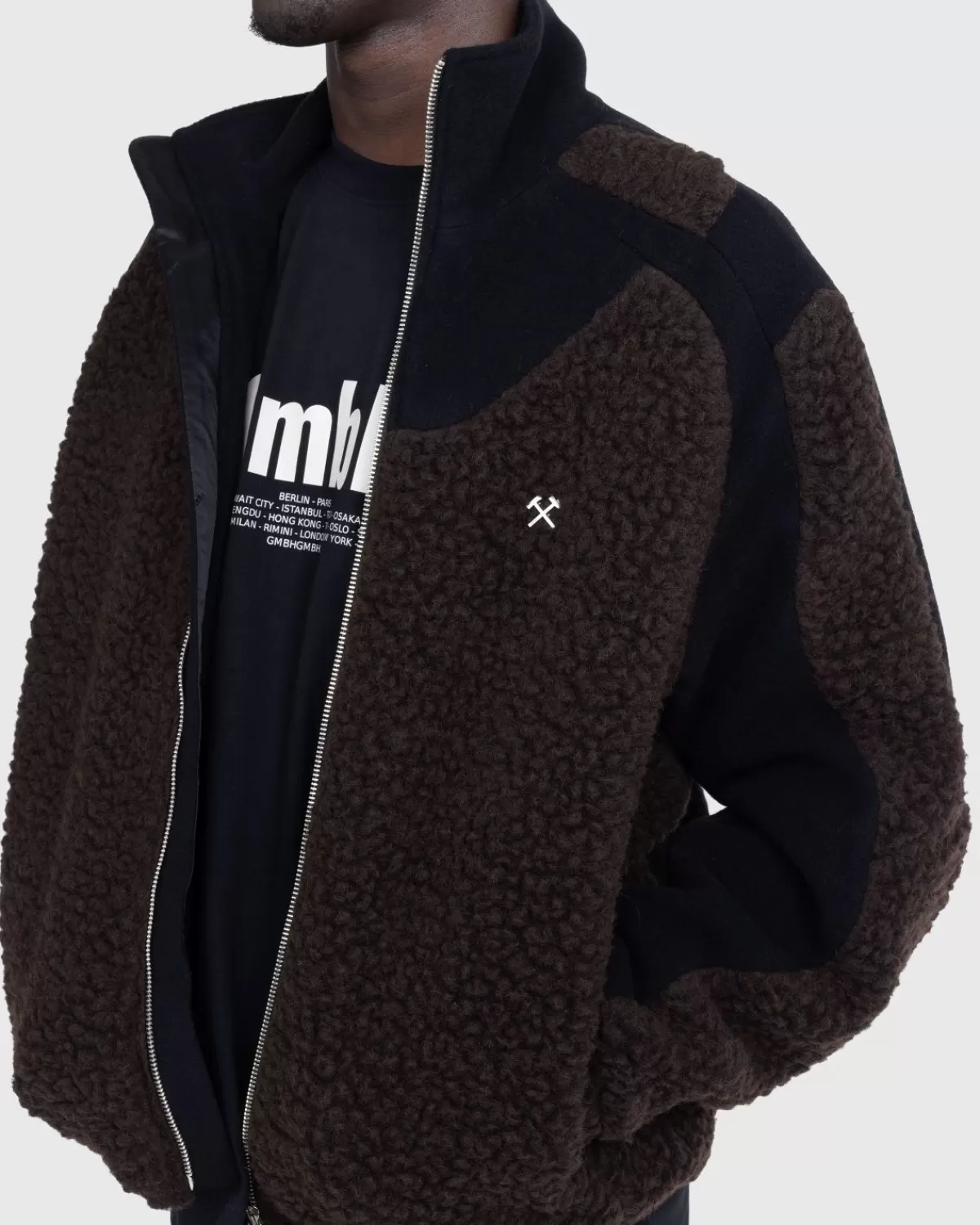 gmbh_ercan_fleecejack_zwartbruin_4.webp Bovenkleding^GmbH Ercan Fleecejack Zwart/Bruin