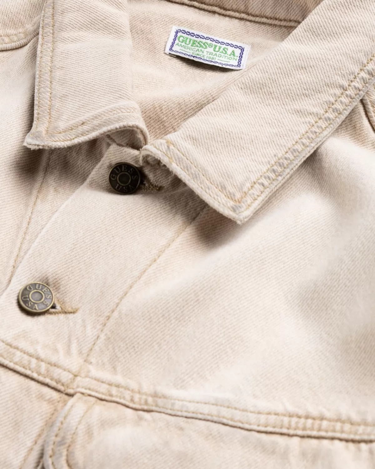 Bovenkleding^Guess USA Vintage Spijkerjasje Beige