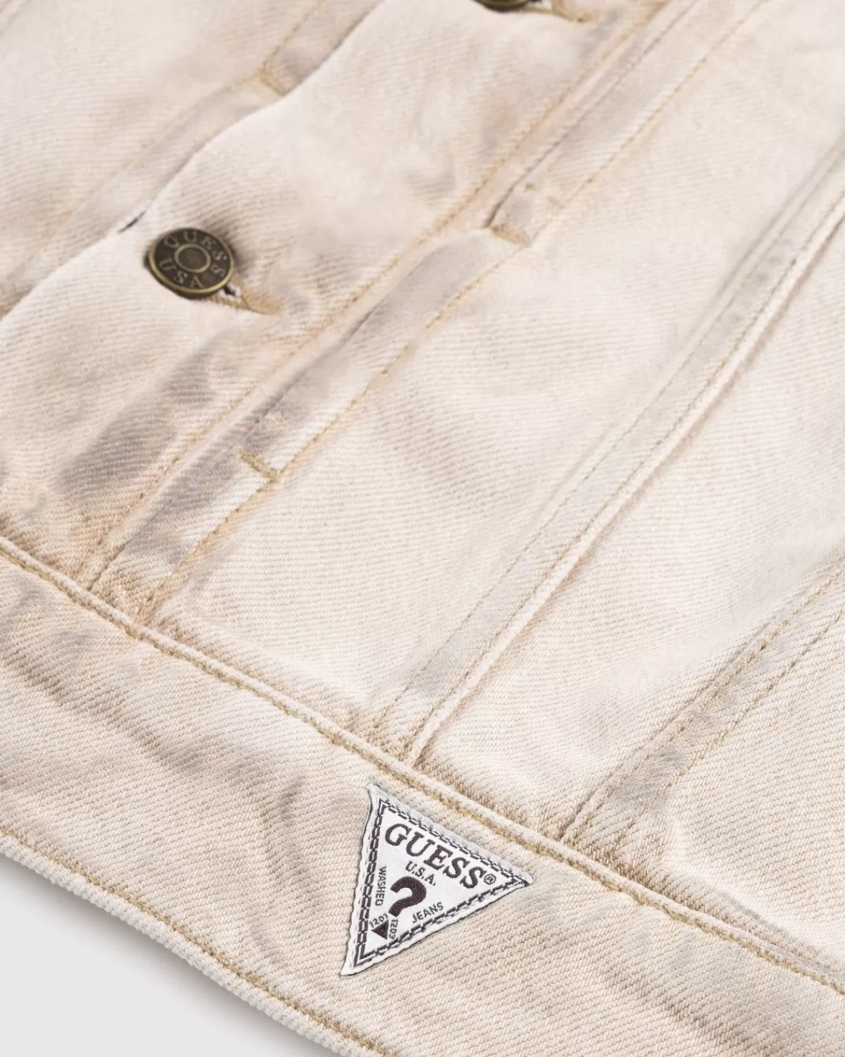 Bovenkleding^Guess USA Vintage Spijkerjasje Beige