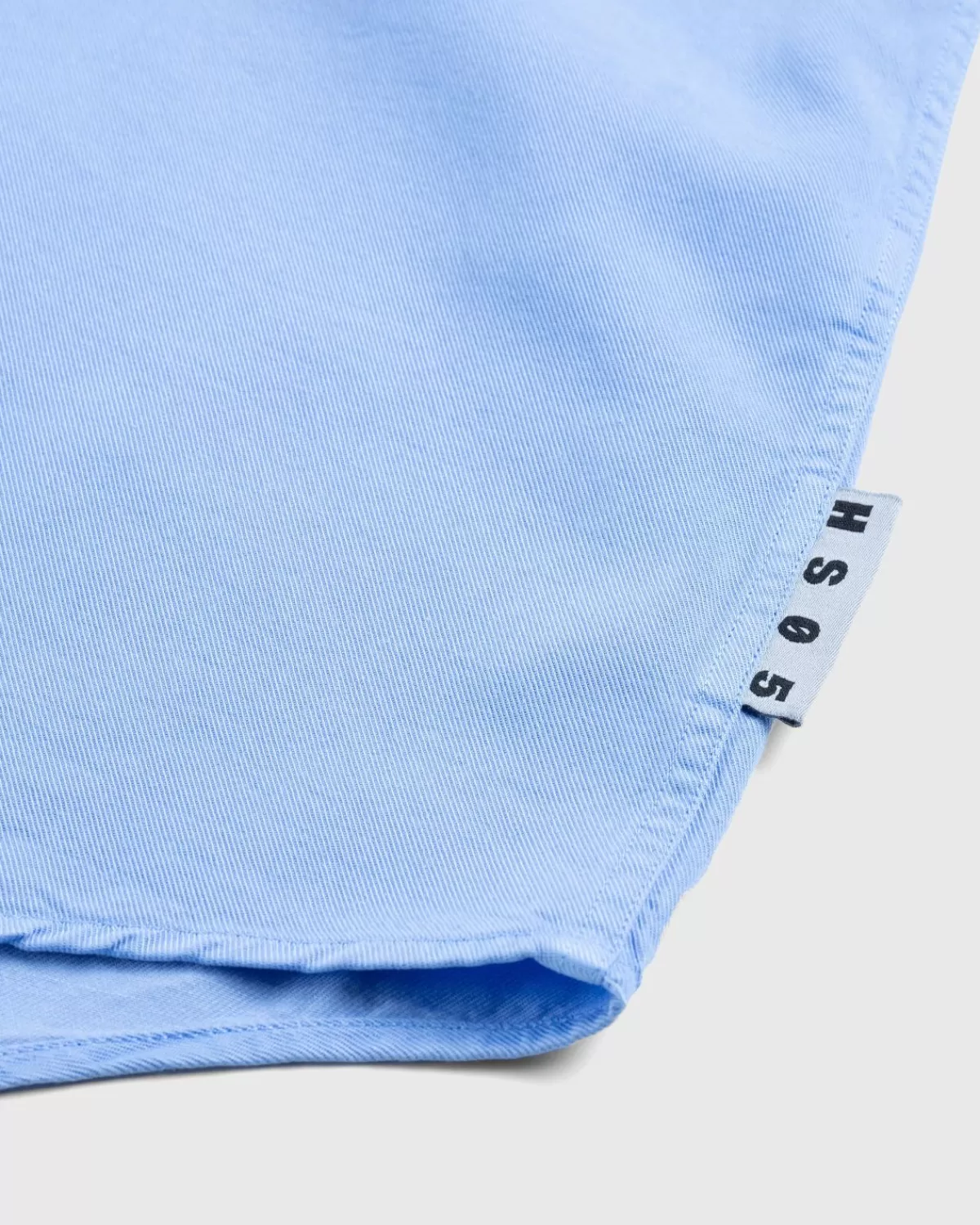 Overhemden^Highsnobiety HS05 Garment-Dyed Perzikkleurig Shirt Met Lange Mouwen Blauw