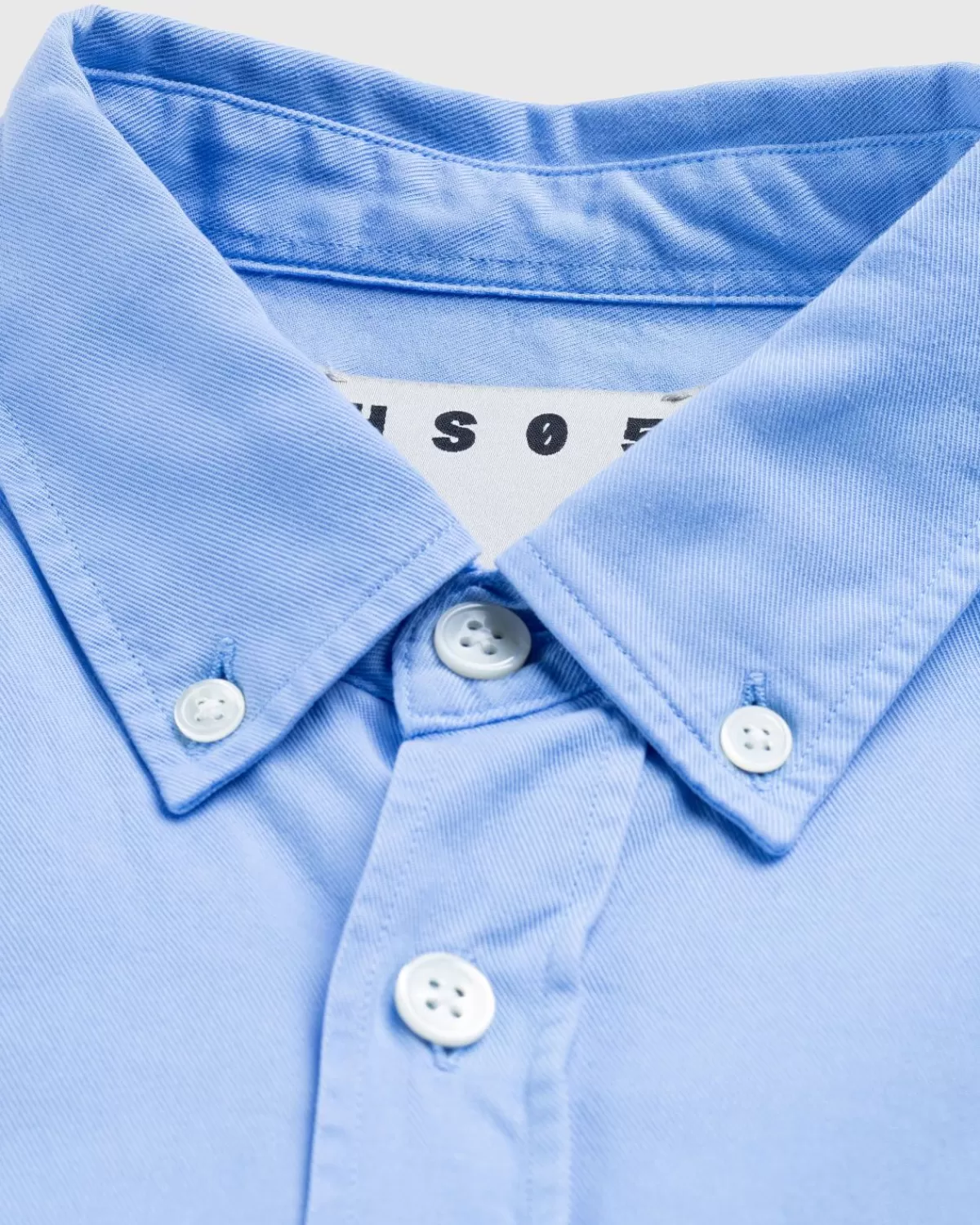 Overhemden^Highsnobiety HS05 Garment-Dyed Perzikkleurig Shirt Met Lange Mouwen Blauw