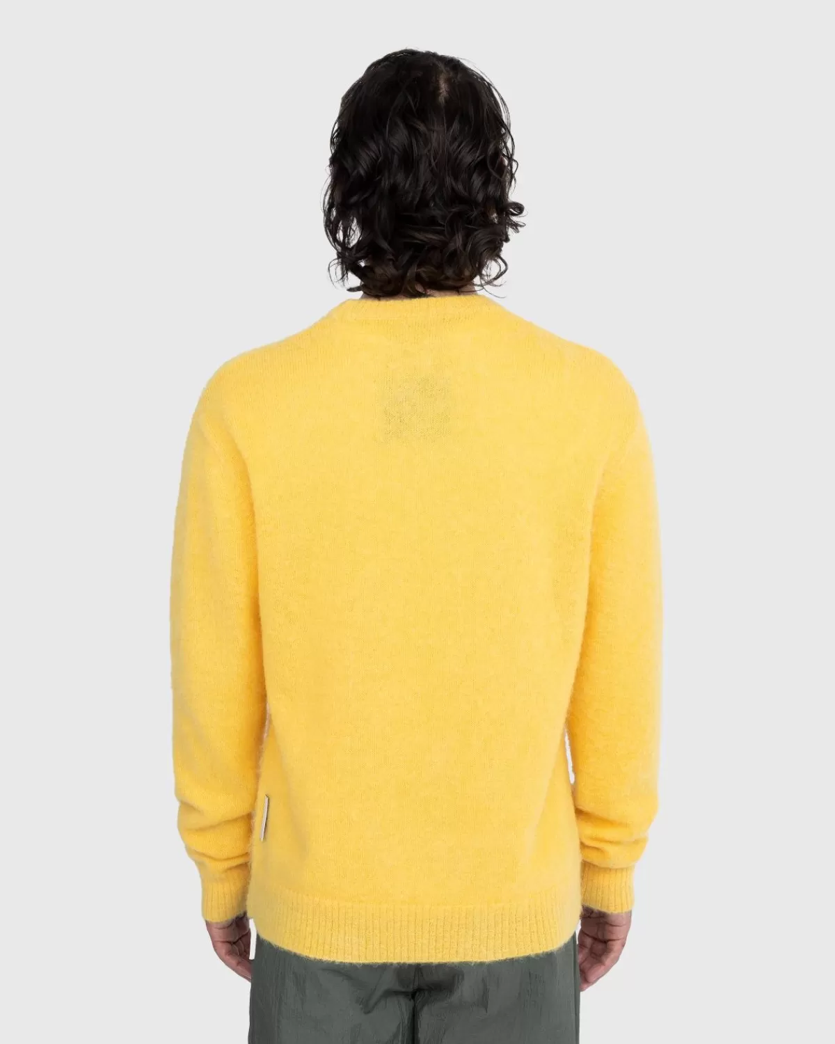 highsnobiety_lichte_alpaca_crew_sweater_geel_1.webp Gebreide Kleding^Highsnobiety Lichte Alpaca Crew Sweater Geel