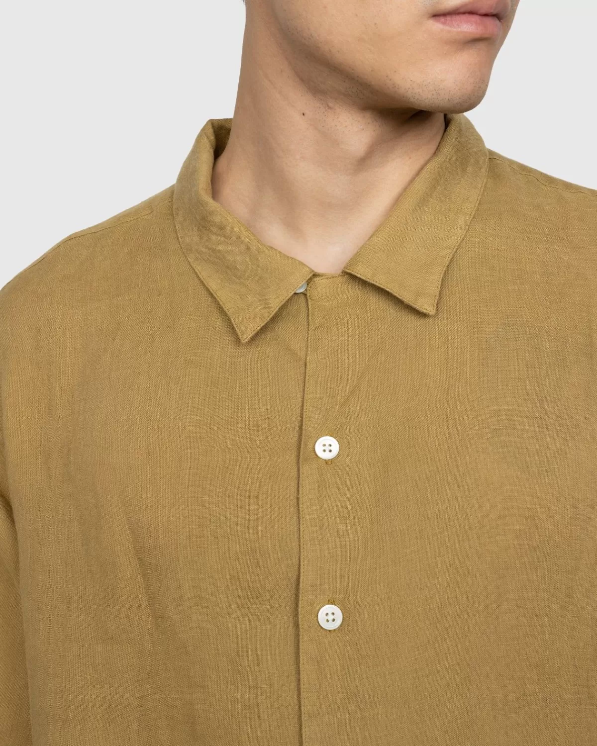 highsnobiety_linnen_overhemd_met_korte_mouwen_bruin_4.webp Overhemden^Highsnobiety Linnen Overhemd Met Korte Mouwen Bruin