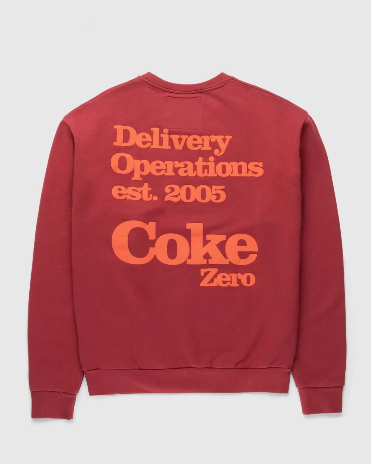 highsnobiety_x_cocacola_zero_sugar_crewneck_burgundy_2.webp Gebreide Kleding^Highsnobiety X Coca-Cola Zero Sugar Crewneck Burgundy
