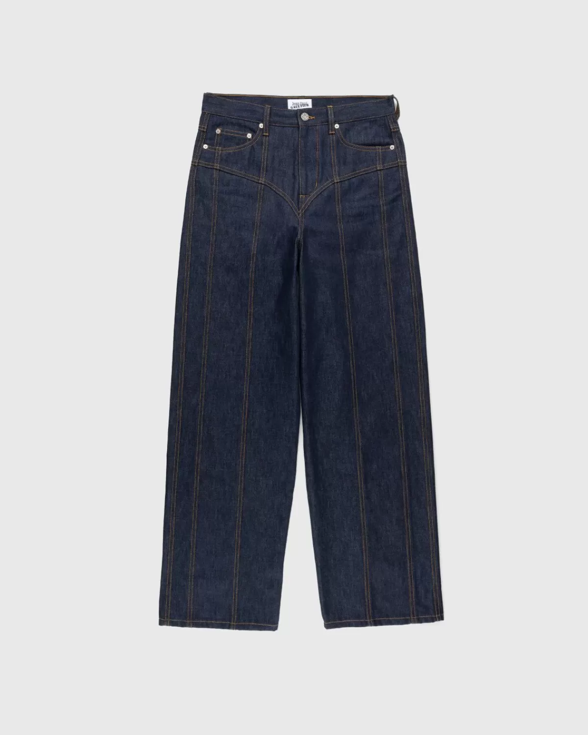 Broek^Jean Paul Gaultier Ruwe Jeans Met Lage Taille Indigo