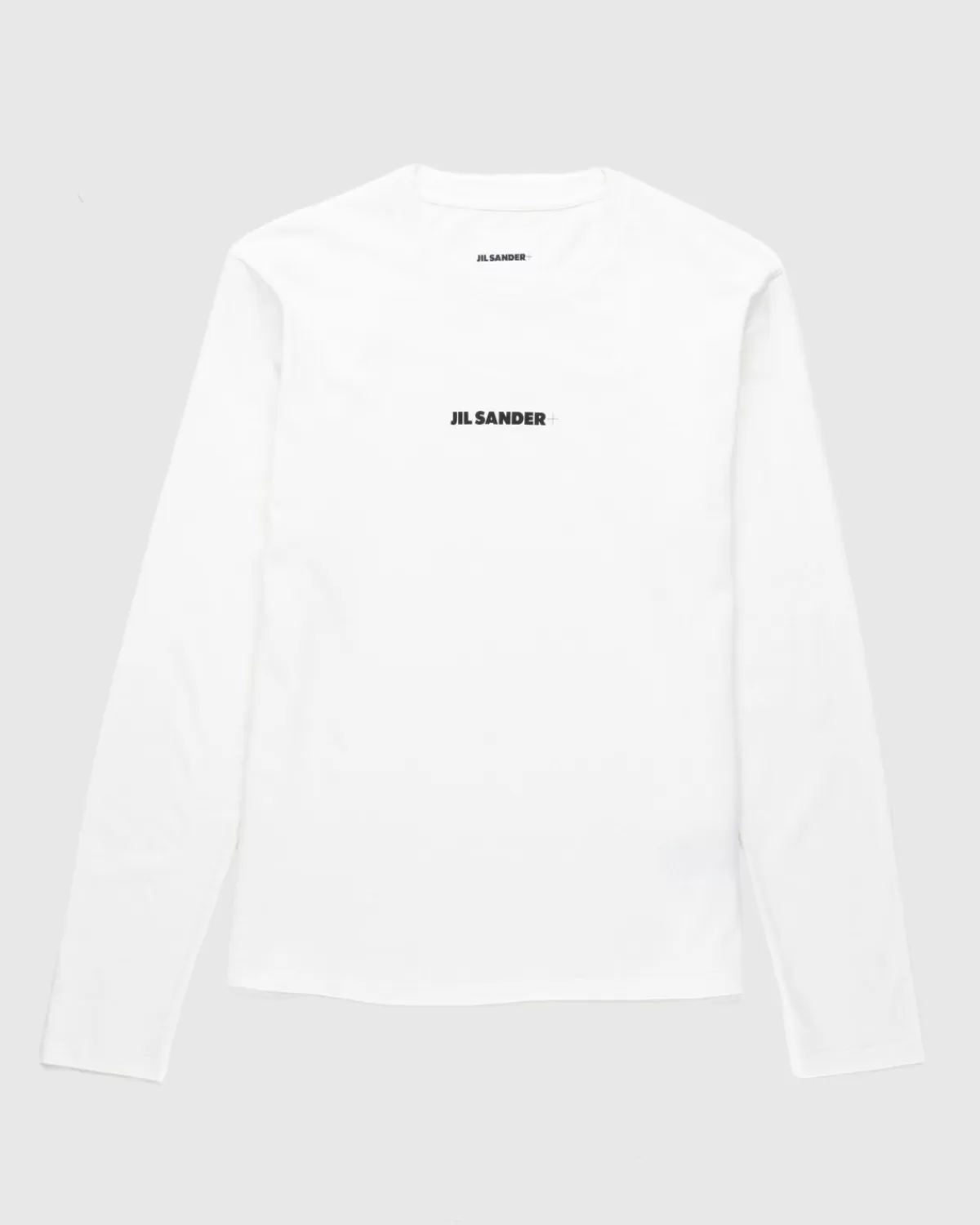 Jil Sander Logo T-Shirt Met Lange Mouwen Porselein Wit Clearance