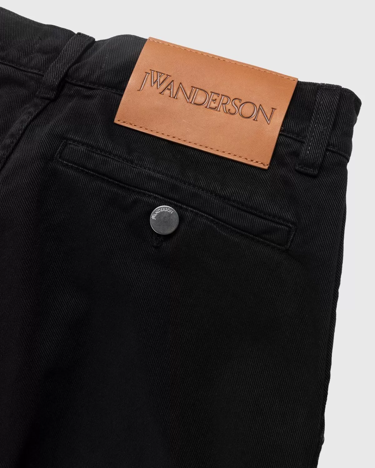 Broek^J.W. Anderson Jw Anderson Jeans Met Wijde Pijpen Met Logoraster Zwart
