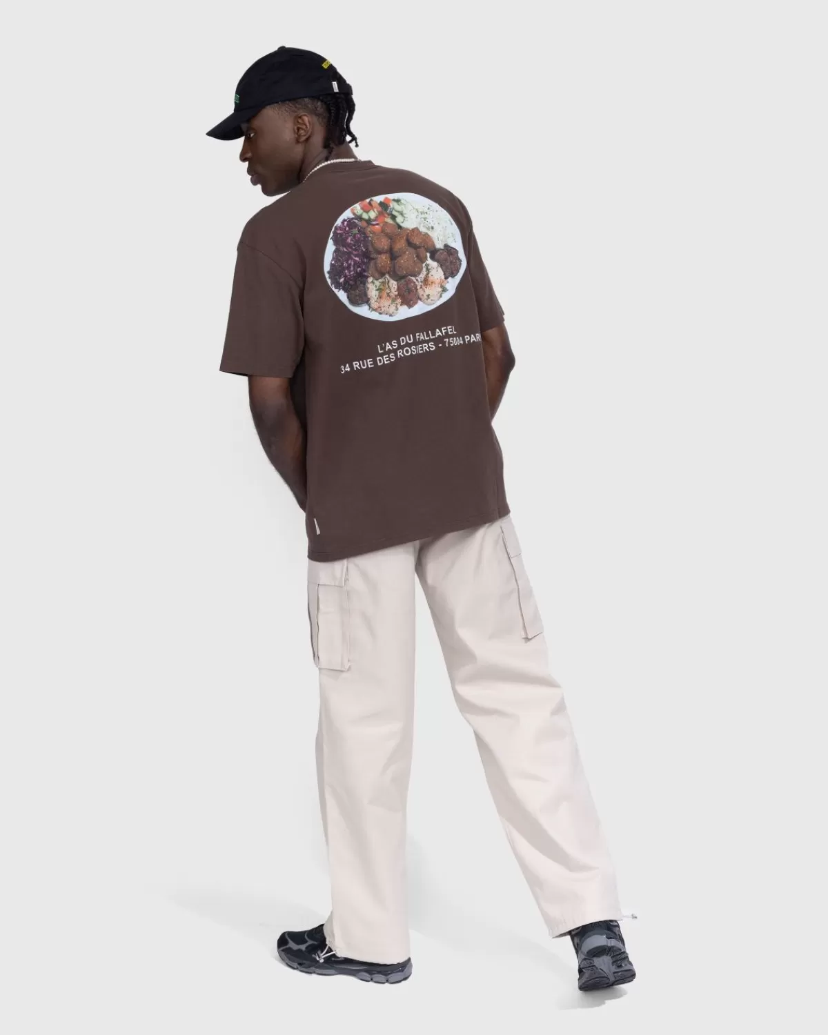 L'As du Fallafel X Highsnobiety T-Shirt Met Korte Mouwen Bruin Fashion