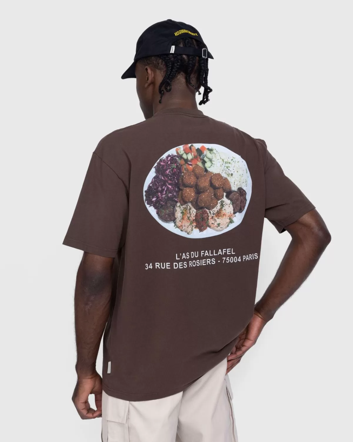 L'As du Fallafel X Highsnobiety T-Shirt Met Korte Mouwen Bruin Fashion
