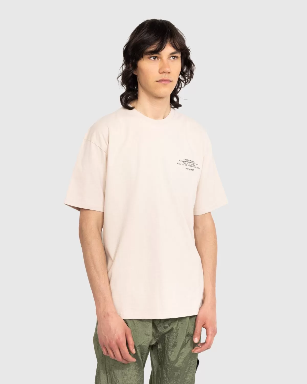 L'As du Fallafel X Highsnobiety T-Shirt Met Korte Mouwen Gebroken Wit Cheap