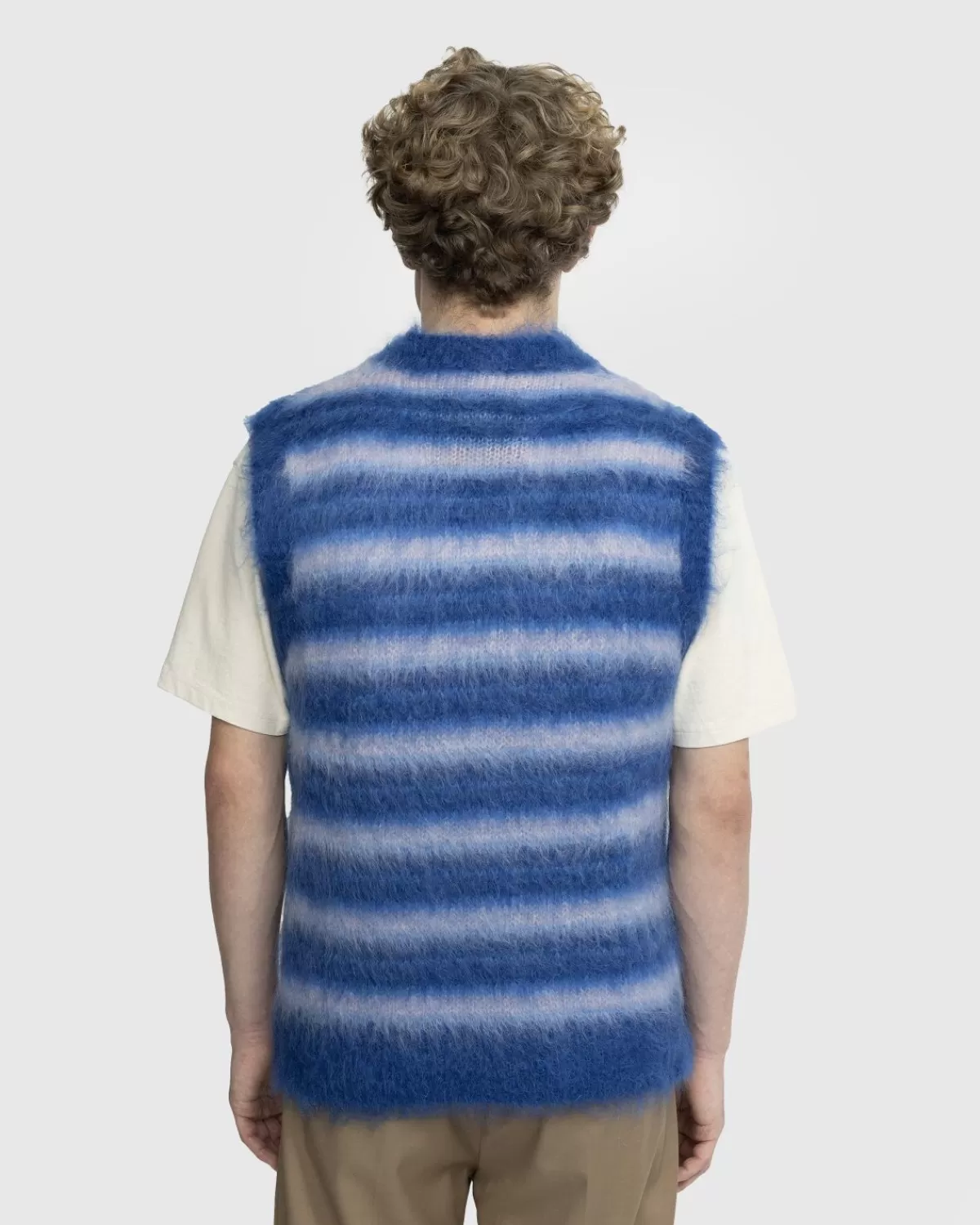 marni_gestreept_vhals_sweatervest_blauw_2.webp Gebreide Kleding^Marni Gestreept V-Hals Sweatervest Blauw