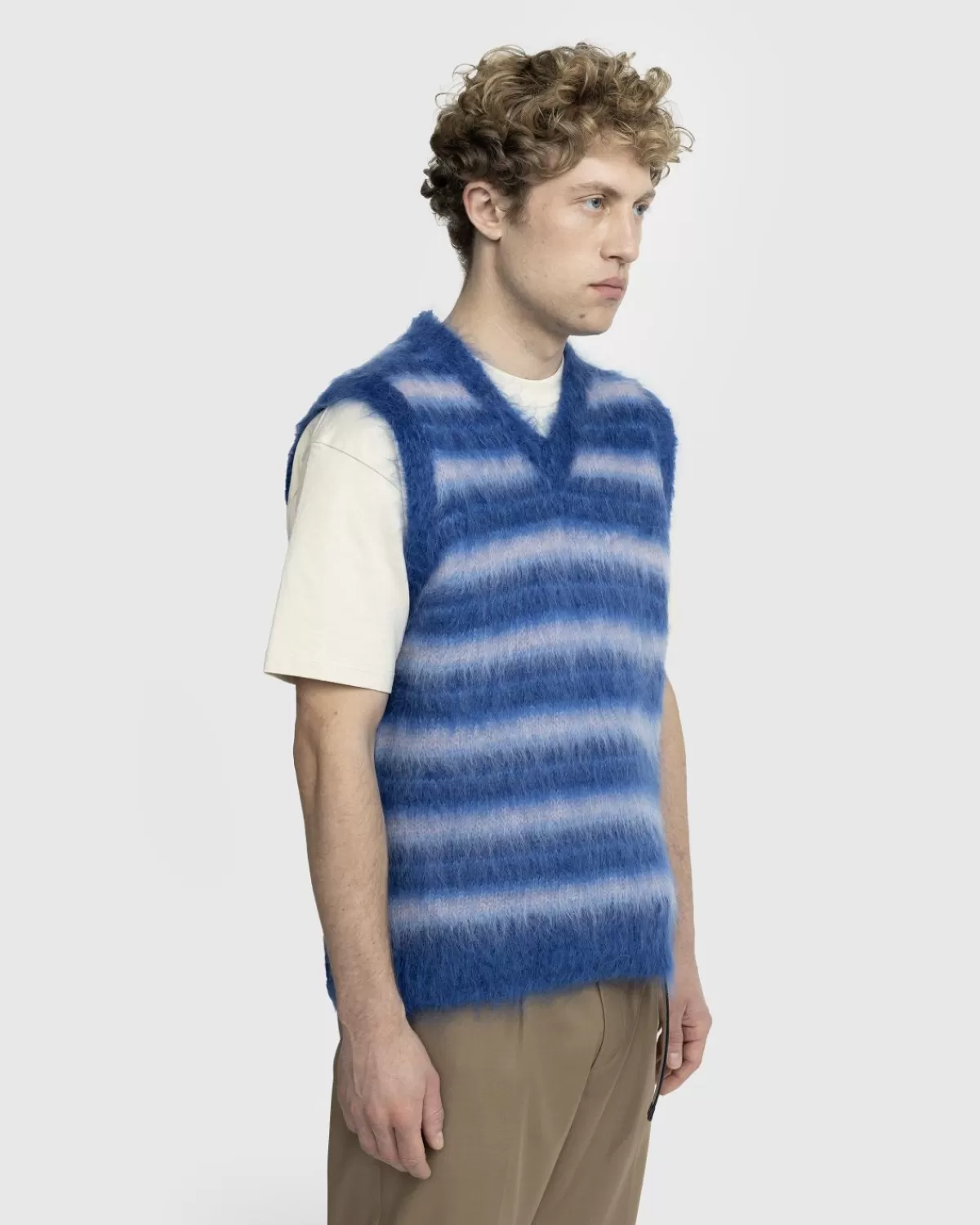 marni_gestreept_vhals_sweatervest_blauw_5.webp Gebreide Kleding^Marni Gestreept V-Hals Sweatervest Blauw