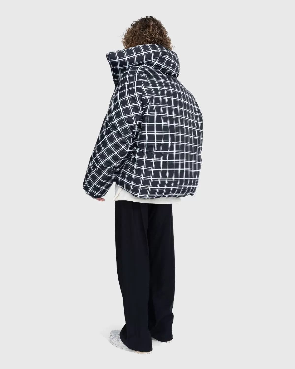 Bovenkleding^Marni X Dingyun Zhang Geruit Oversized Donsjack Zwart