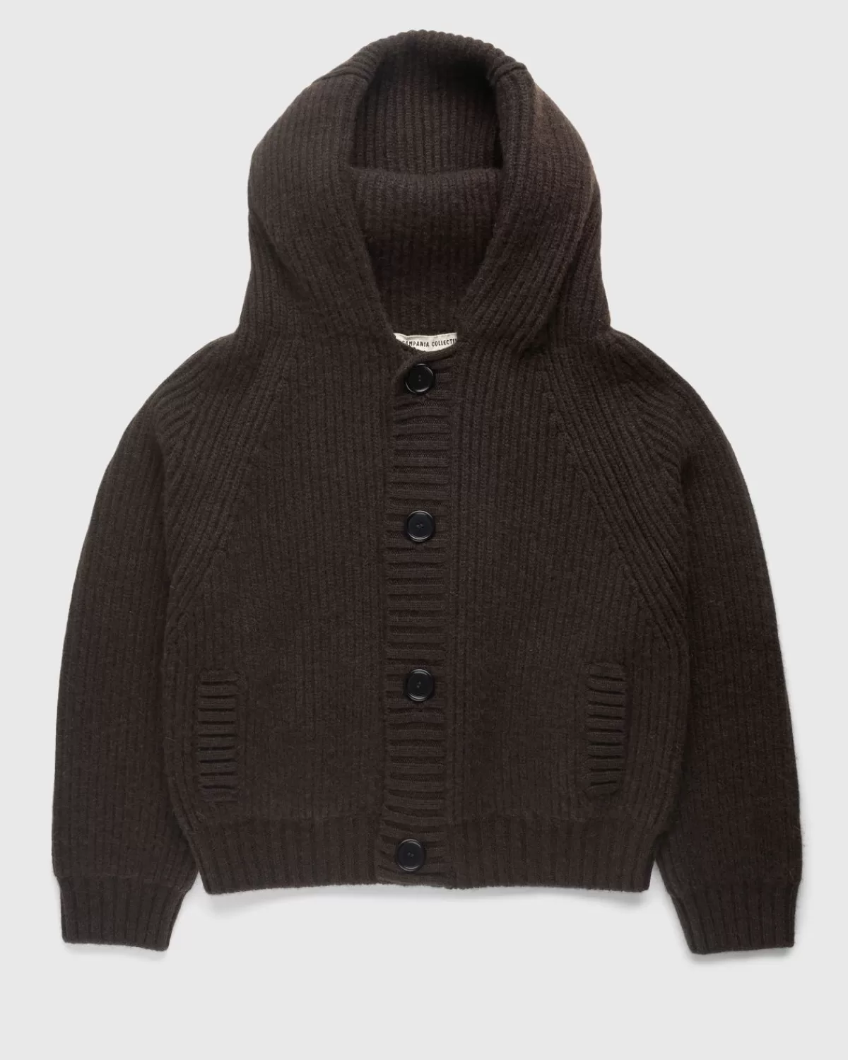 Gebreide Kleding^Meta Campania Collective Michel Overdreven Rib Kasjmier Vest Met Capuchon Donker Chocoladebruin