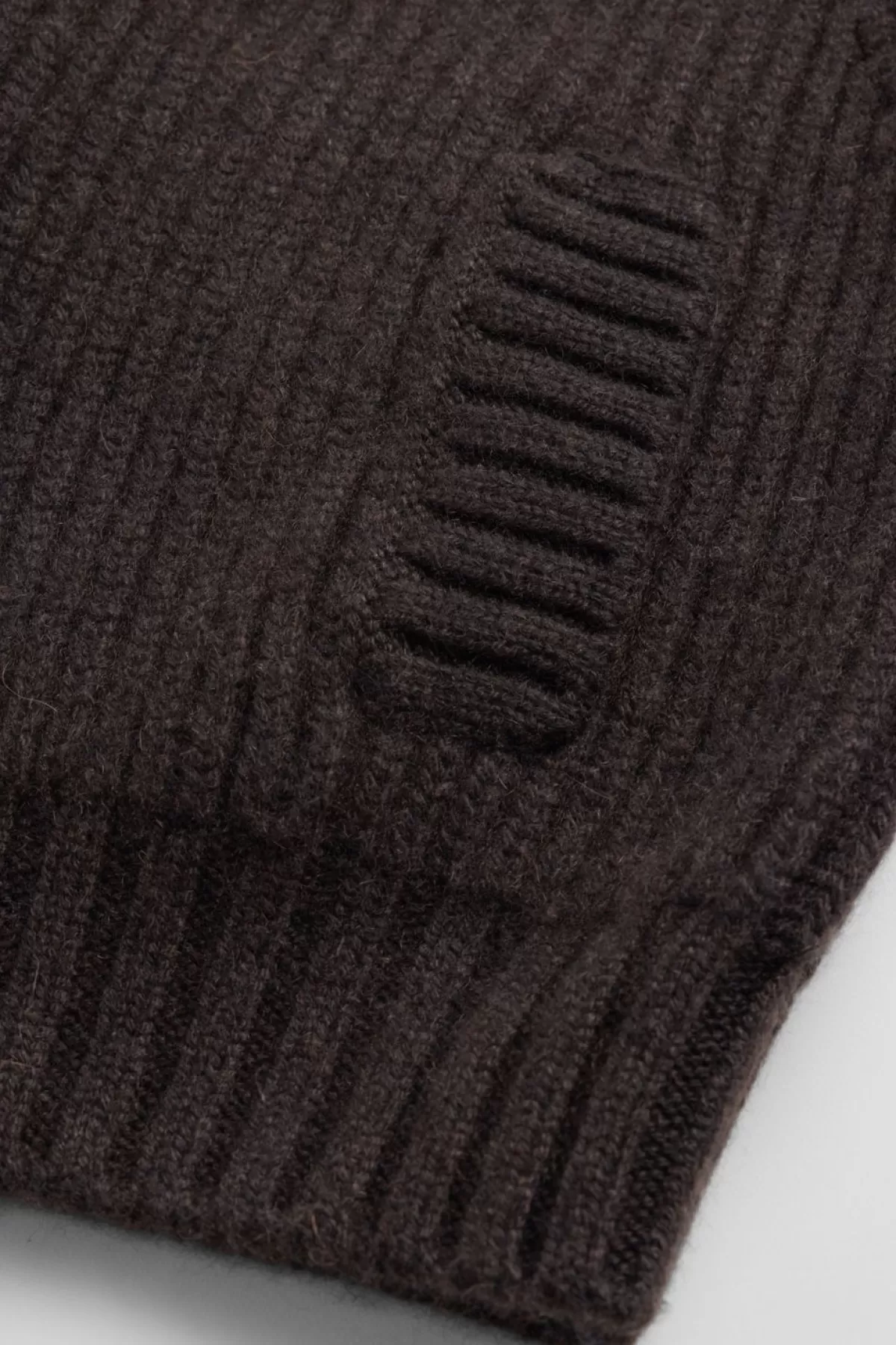 Gebreide Kleding^Meta Campania Collective Michel Overdreven Rib Kasjmier Vest Met Capuchon Donker Chocoladebruin