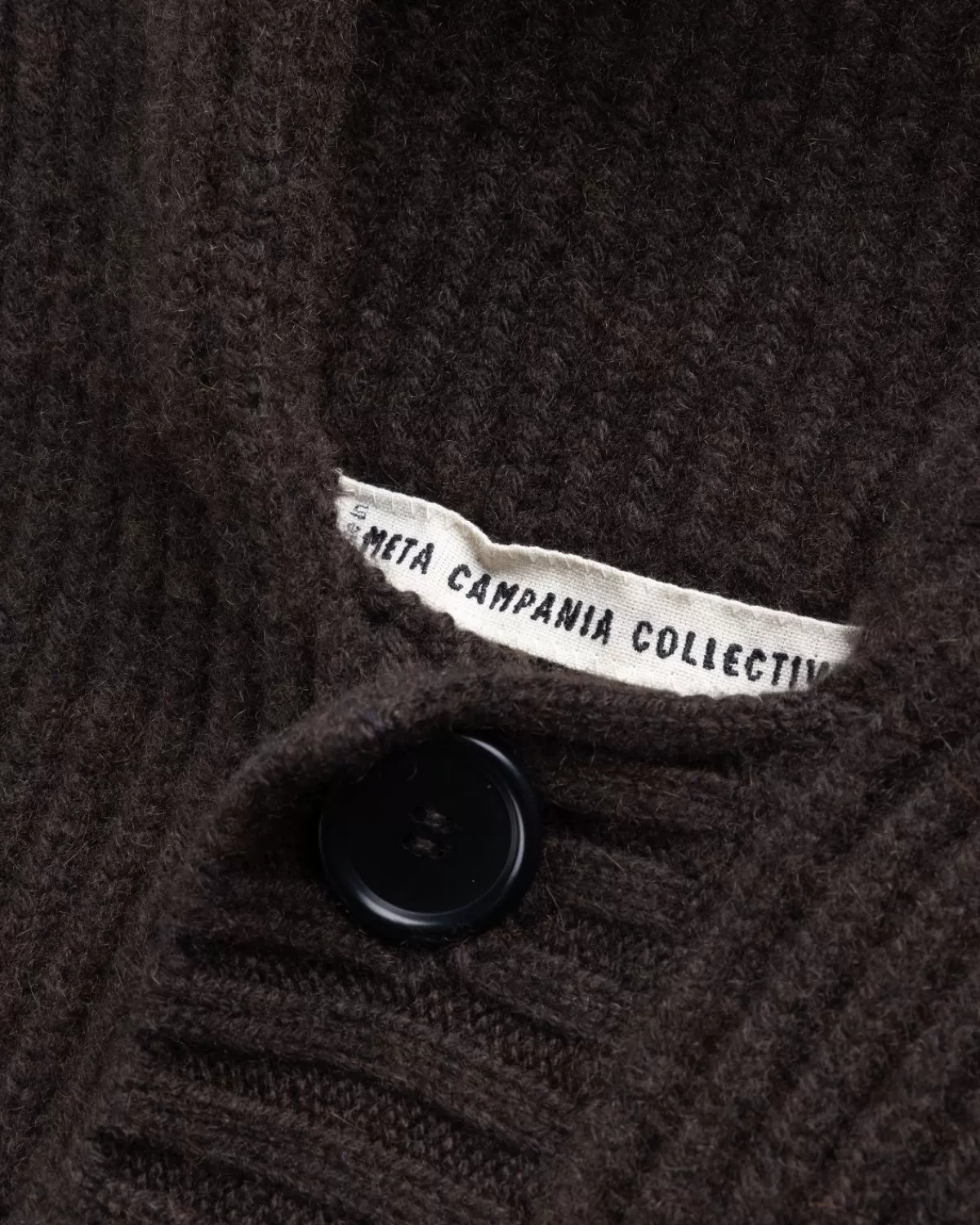 Gebreide Kleding^Meta Campania Collective Michel Overdreven Rib Kasjmier Vest Met Capuchon Donker Chocoladebruin