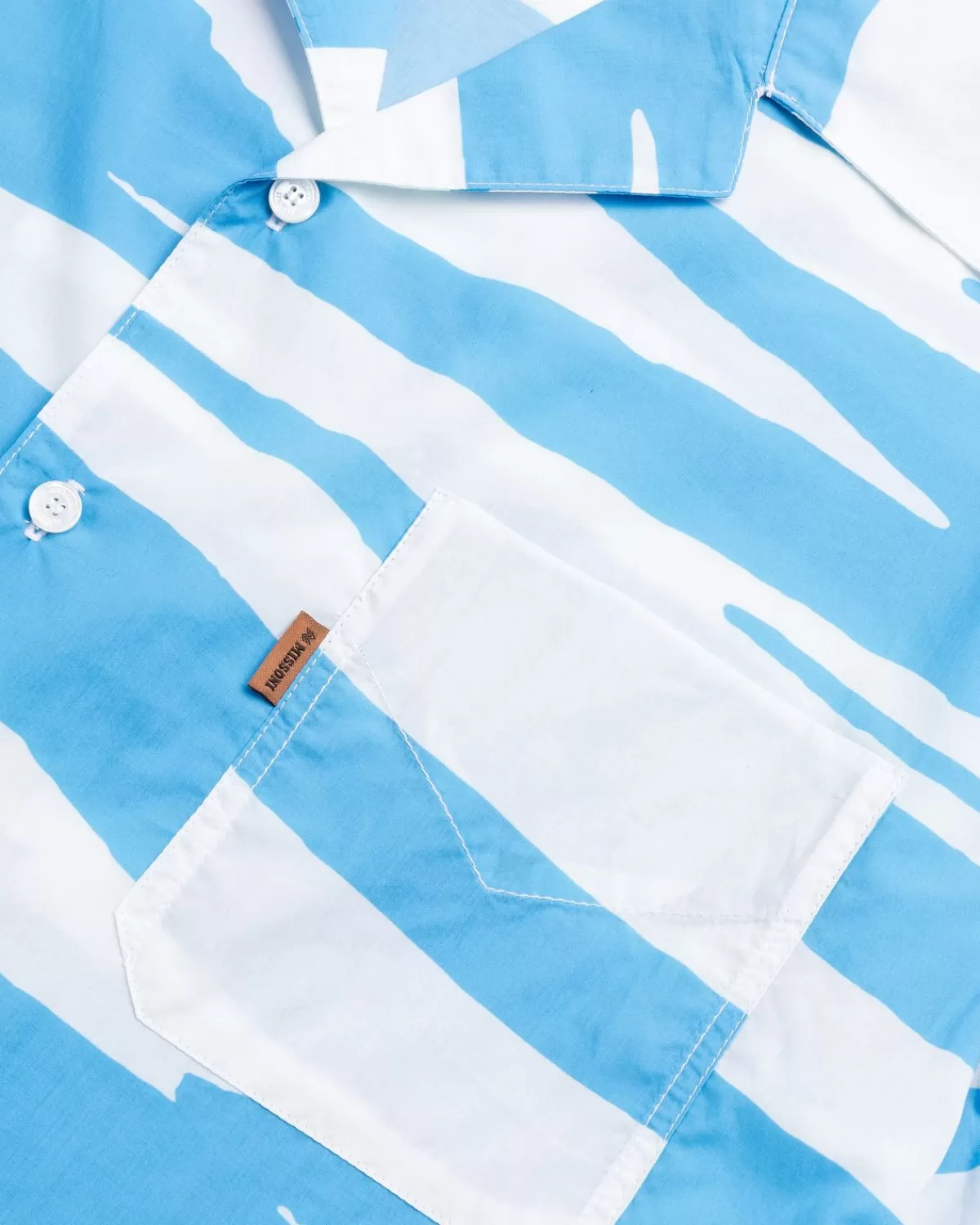 missoni_bowlingshirt_met_korte_mouwen_blauwzwartwit_2.webp Overhemden^Missoni Bowlingshirt Met Korte Mouwen Blauw/Zwart/Wit