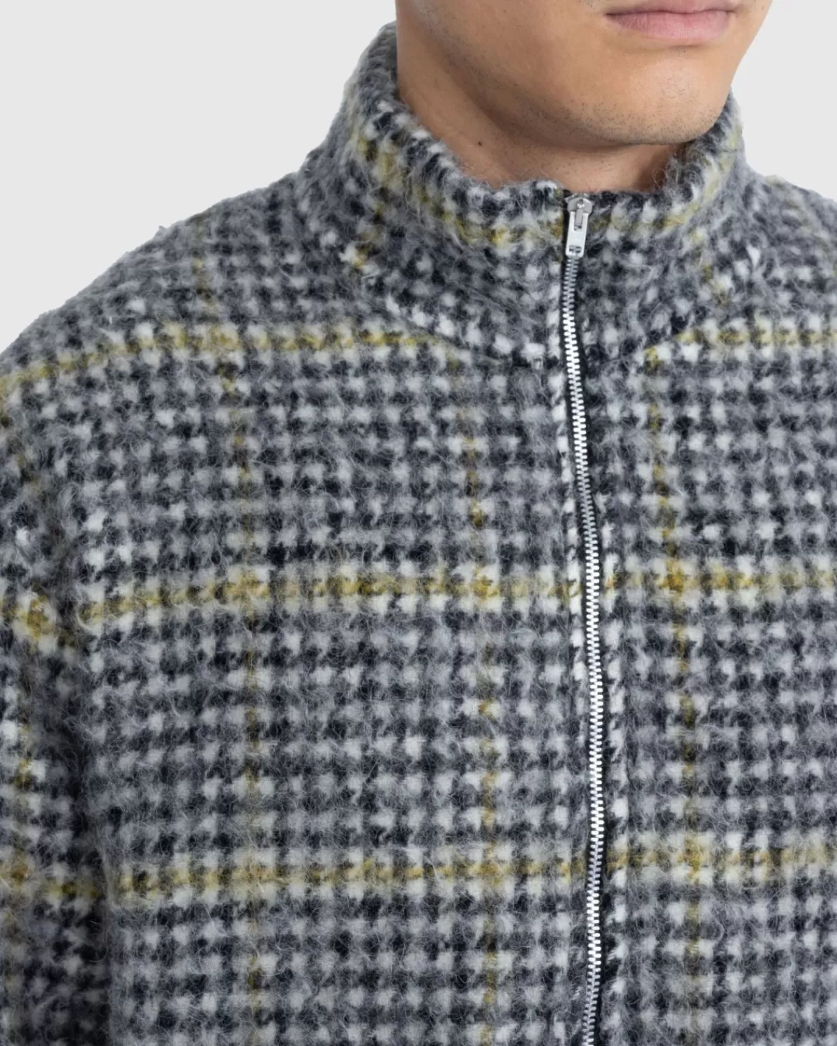 onze_erfenis__gekrompen_poloshirt_met_volledige_ritssluiting_prenzlauer_houndstooth_3.webp Gebreide Kleding^Our Legacy Onze Erfenis - Gekrompen Poloshirt Met Volledige Ritssluiting Prenzlauer Houndstooth