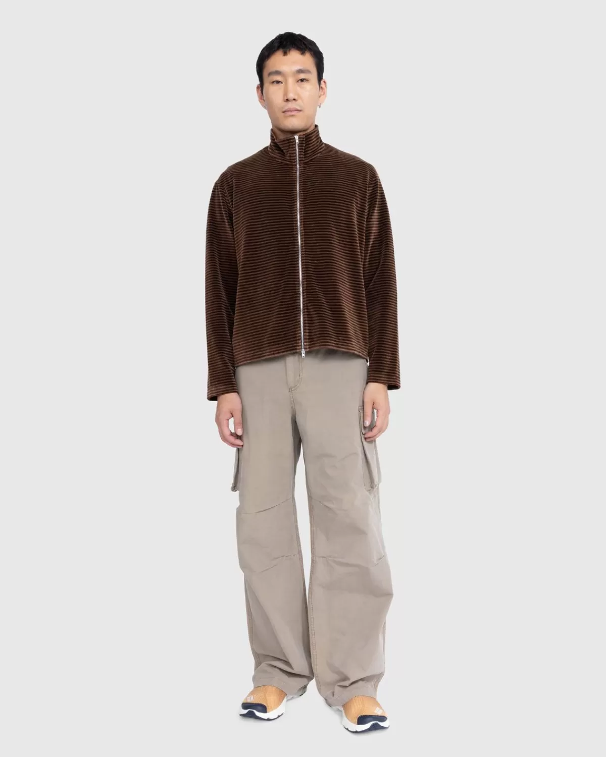 Gebreide Kleding^Our Legacy Onze Erfenis: Gekrompen Polo Met Volledige Ritssluiting En Scoobie-Gestreept Velours