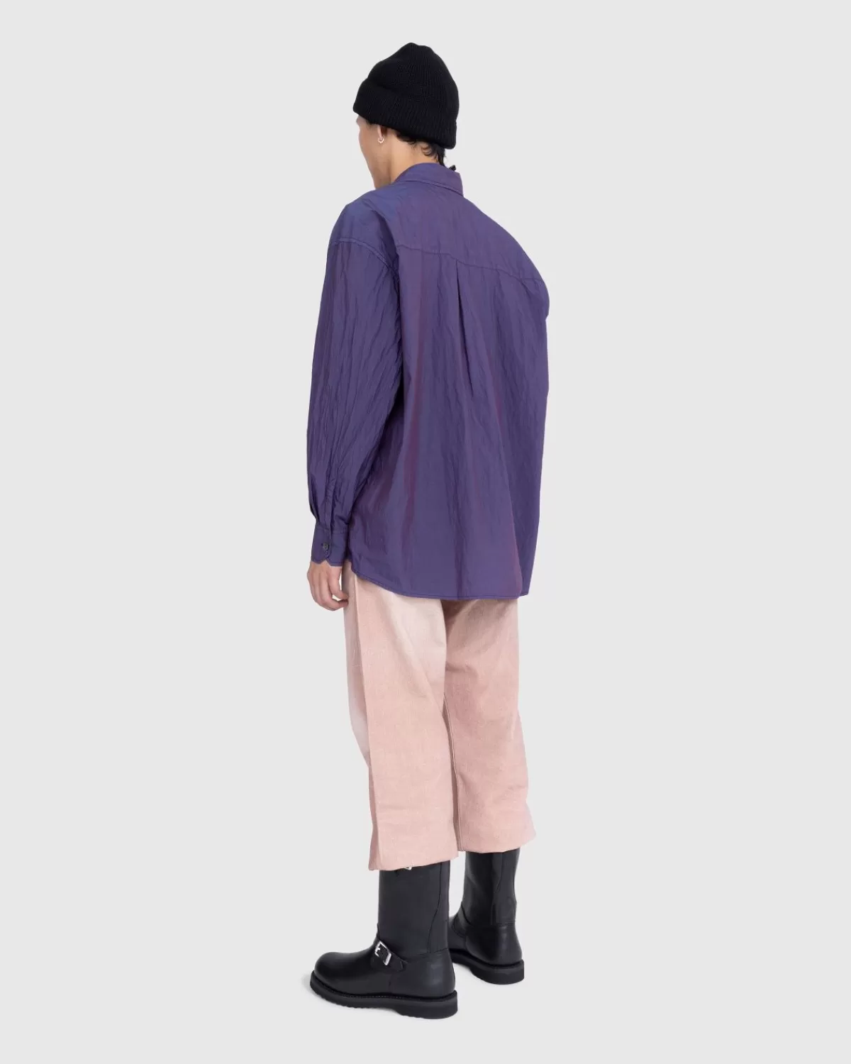 onze_erfenis_geleend_overhemd_zwarte_bessen_parachute_poplin_5.webp Overhemden^Our Legacy Onze Erfenis Geleend Overhemd Zwarte Bessen Parachute Poplin