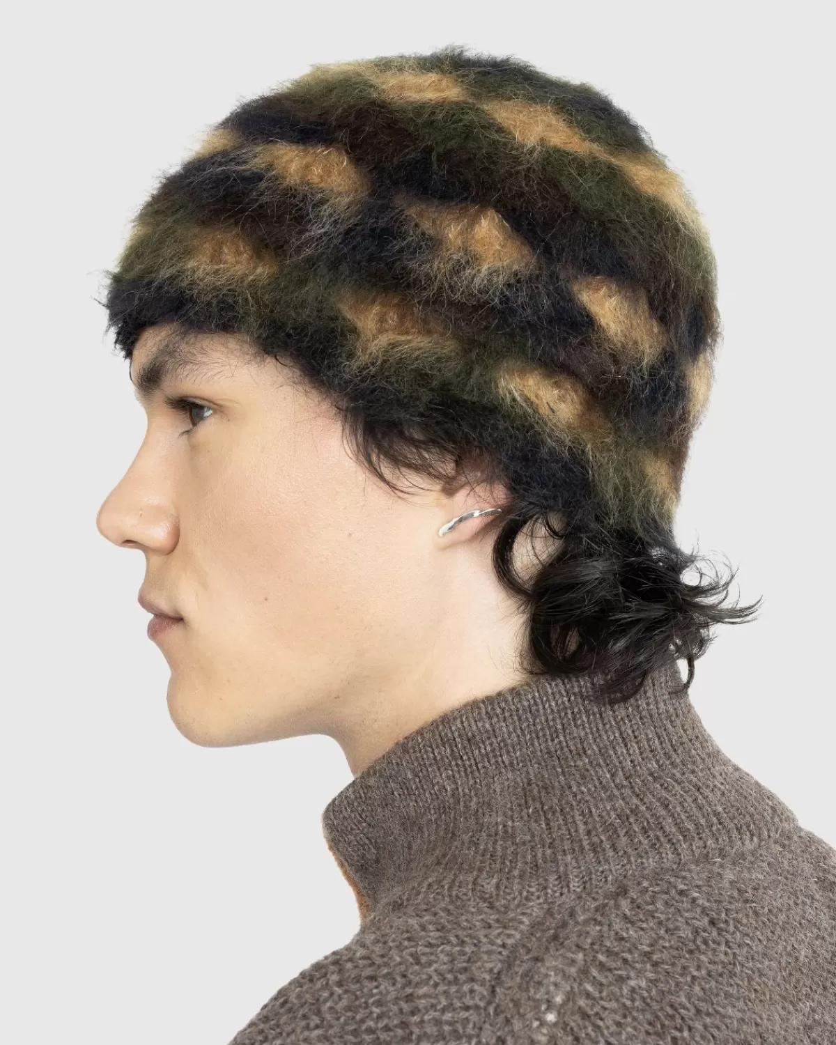 SSU Bucket Hat Van Geborsteld Mohair Met Schelpen, Forest Camo Sale