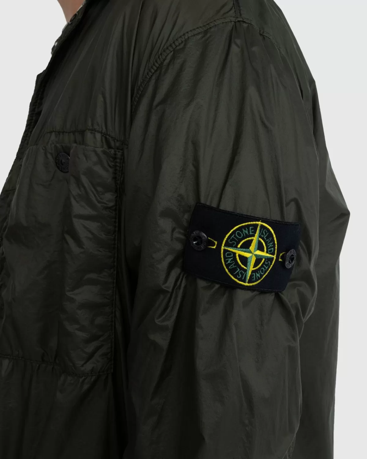 stone_island_gecoat_nylon_overshirt_olijfgroen_7.webp Overhemden^Stone Island Gecoat Nylon Overshirt Olijfgroen