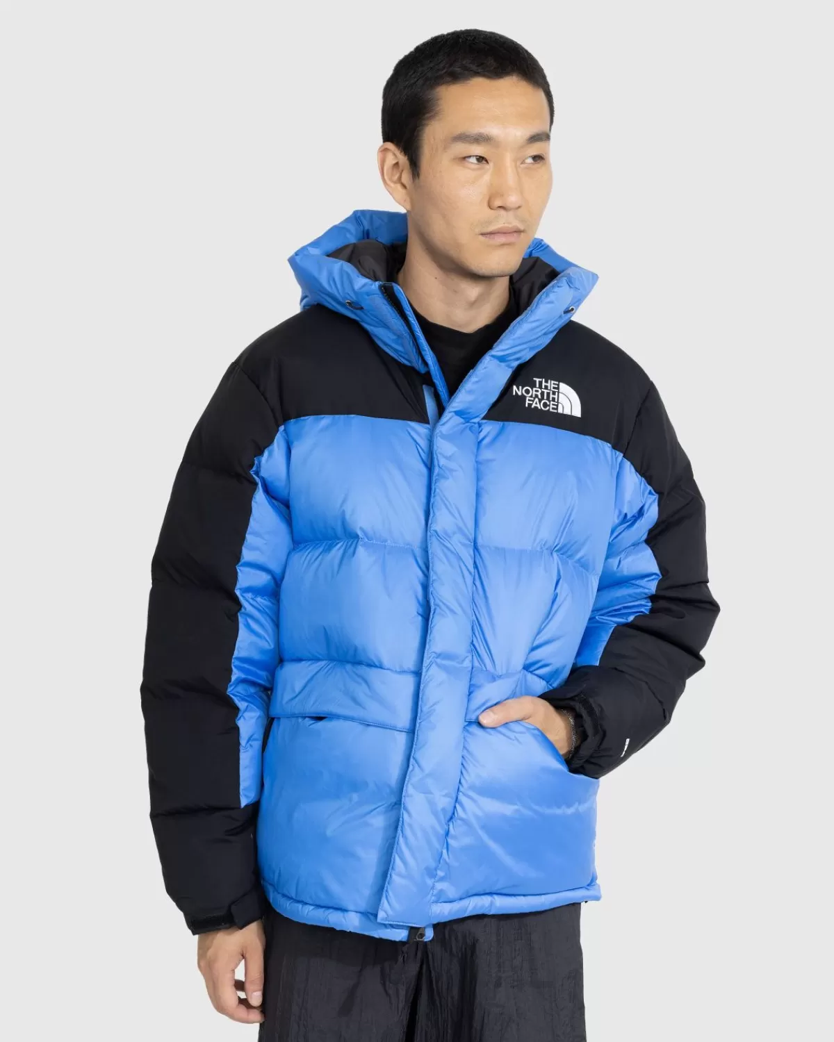 Bovenkleding^The North Face Himalayan Donsparka Super Sonic Blue/Tnf Zwart