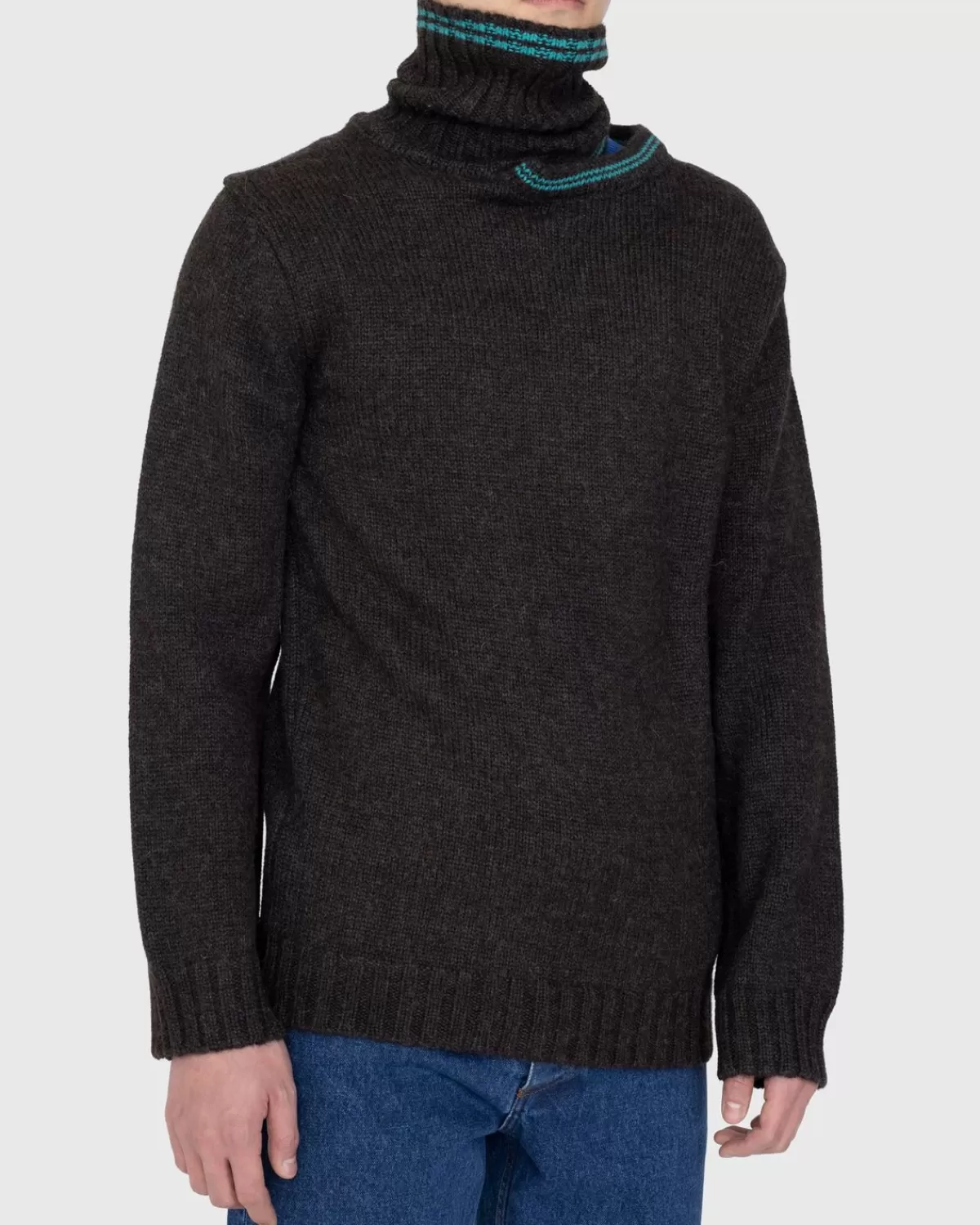 Gebreide Kleding^Y/Project Klassieke Oversized Trui Met Dubbele Hals, Bruin