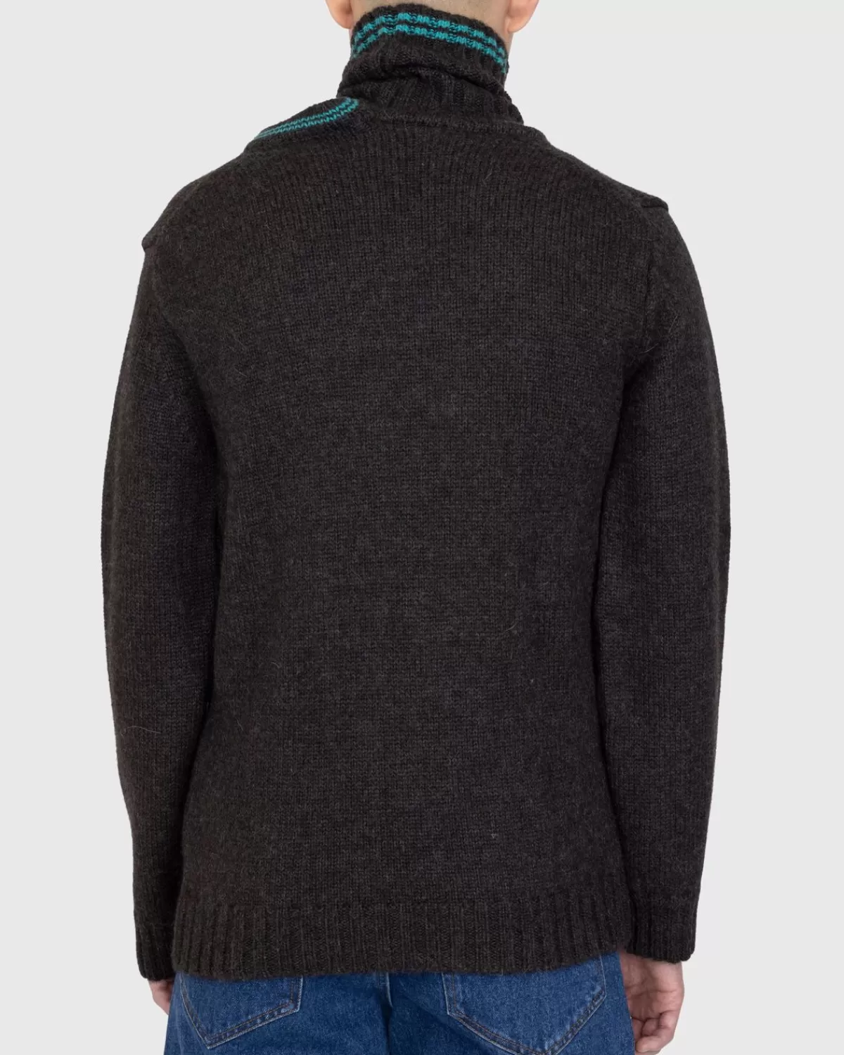 Gebreide Kleding^Y/Project Klassieke Oversized Trui Met Dubbele Hals, Bruin